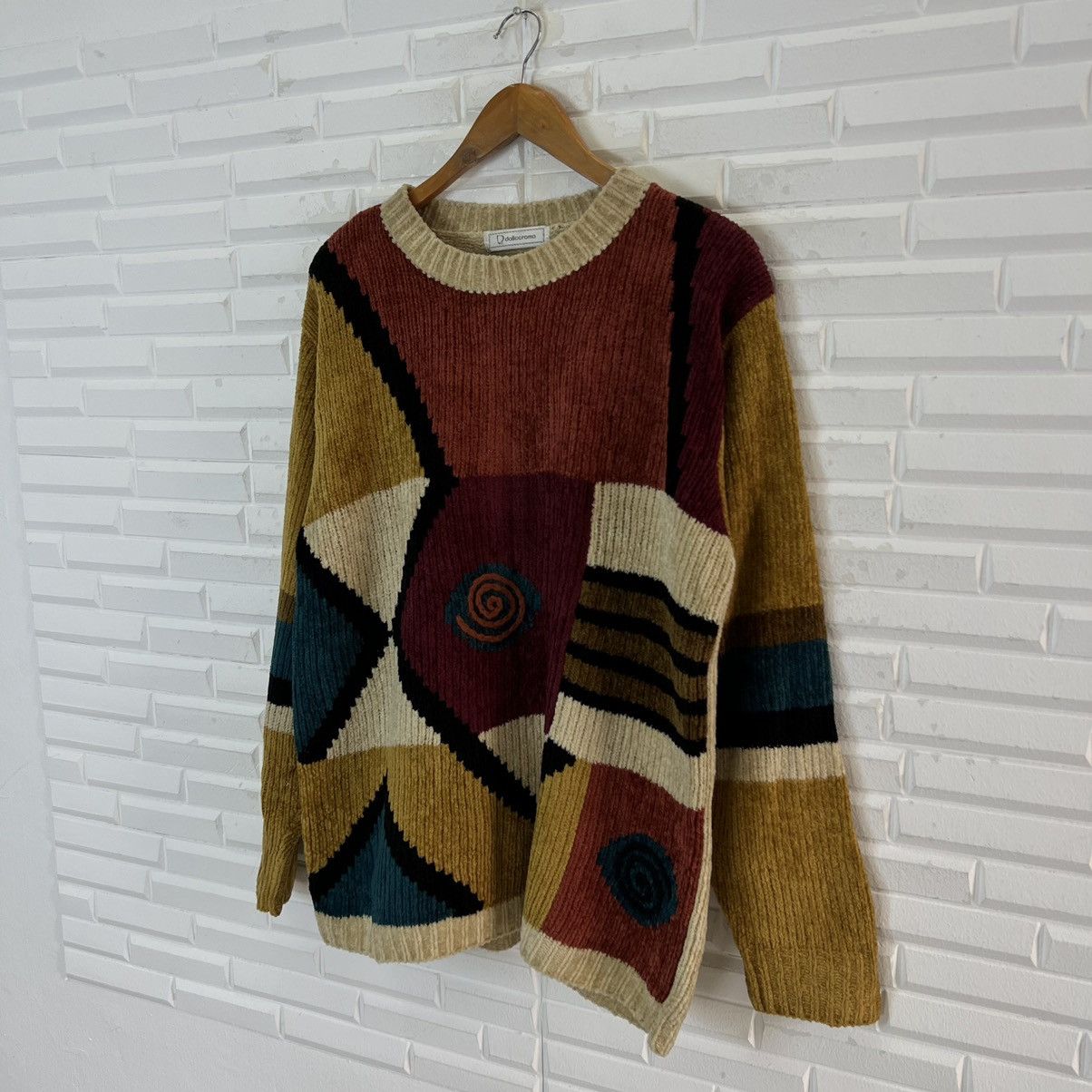 Japanese Brand VINTAGE D DALLCO’ROMA KNITWEAR SWEATSHIRT RARE DESIGN Size US M / EU 48-50 / 2 - 2 Thumbnail