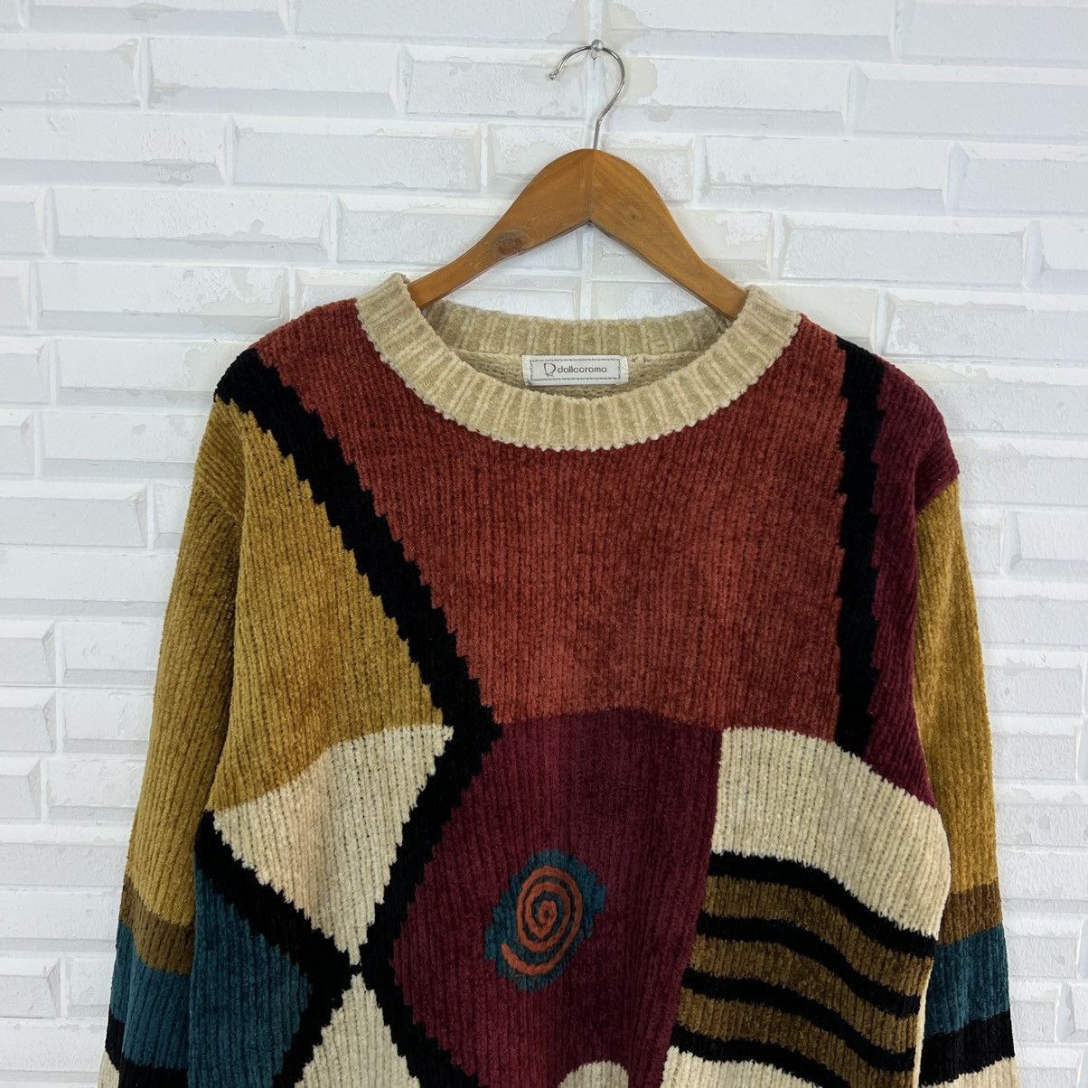 Japanese Brand VINTAGE D DALLCO’ROMA KNITWEAR SWEATSHIRT RARE DESIGN Size US M / EU 48-50 / 2 - 3 Thumbnail
