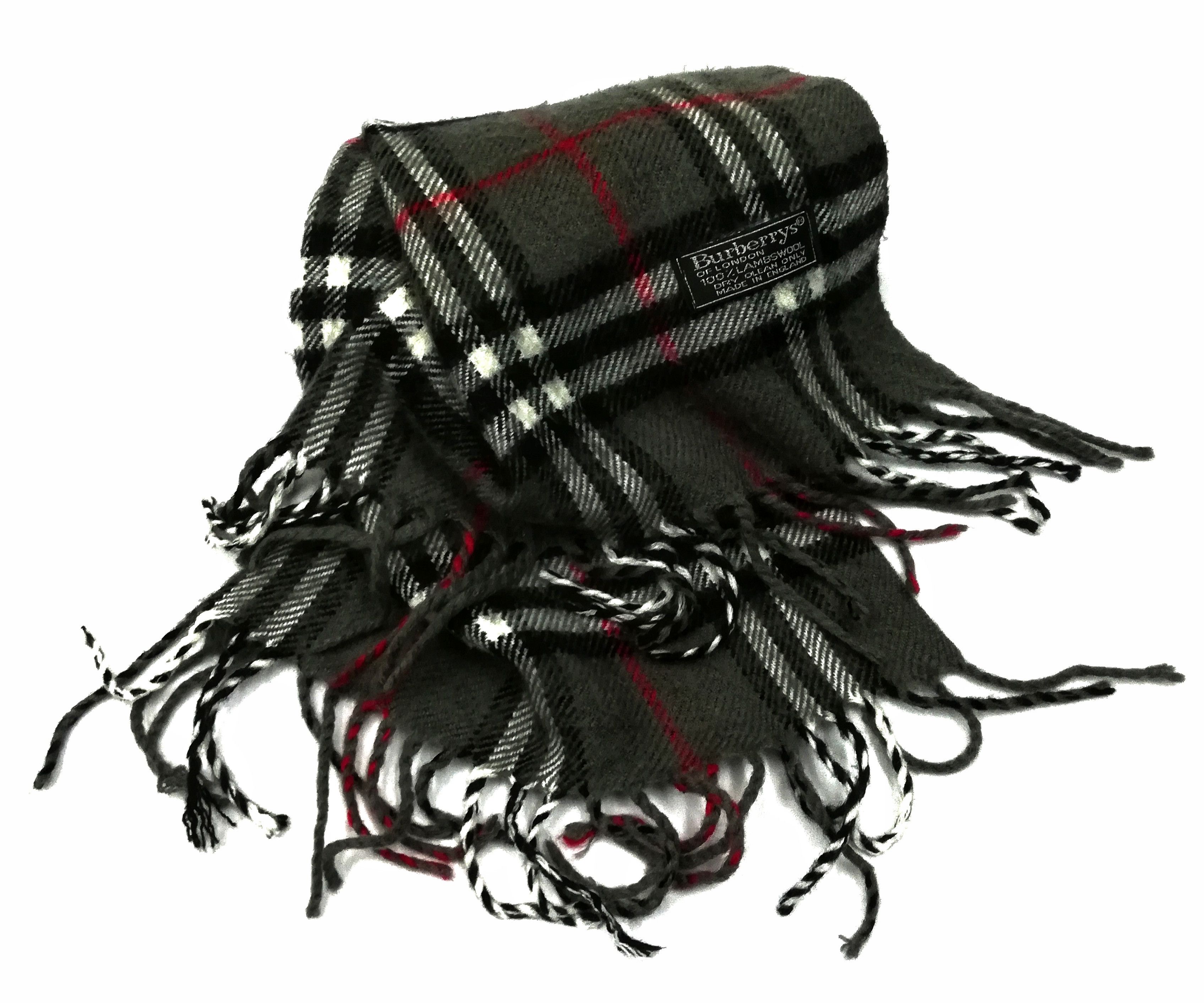 Burberry × Vintage 🔥Burberrys Wool Nova Check Plaid Tartan Scarves Muffler🔥 Size ONE SIZE - 2 Thumbnail