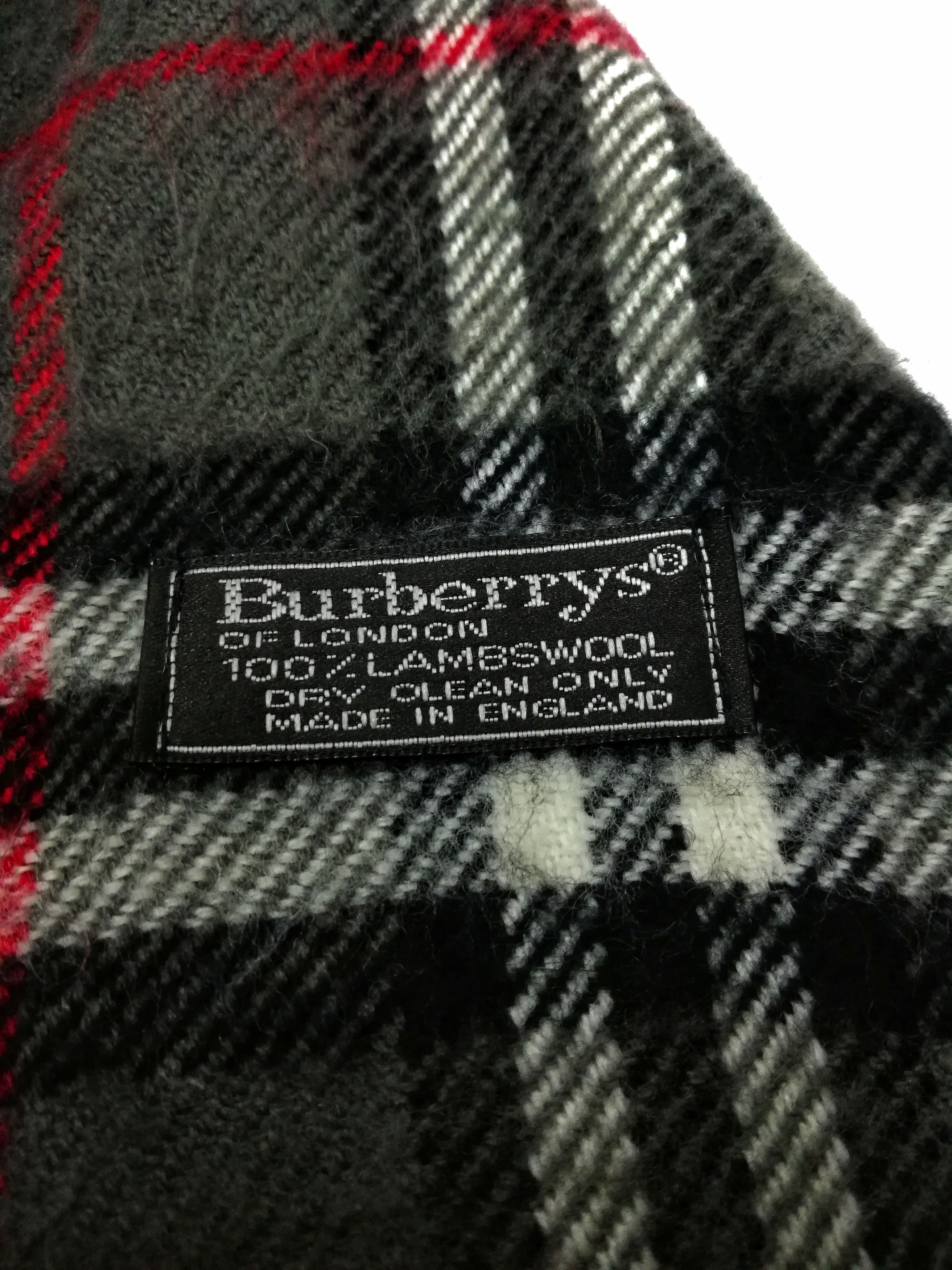 Burberry × Vintage 🔥Burberrys Wool Nova Check Plaid Tartan Scarves Muffler🔥 Size ONE SIZE - 5 Thumbnail