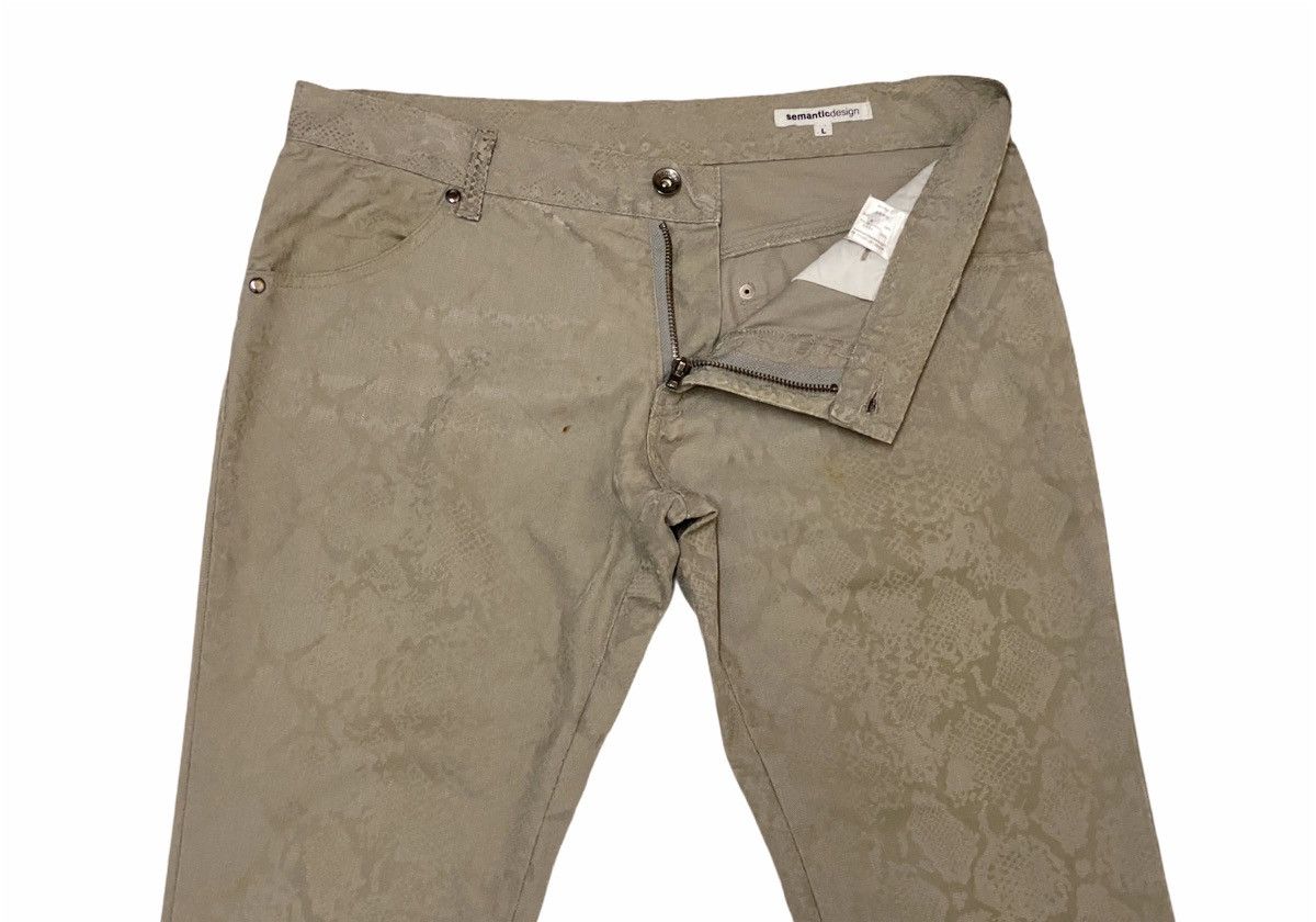 Japanese Brand × Vintage Japanese Semantic Design Snake Skin Trousers Cargo Pants Size US 33 - 3 Thumbnail