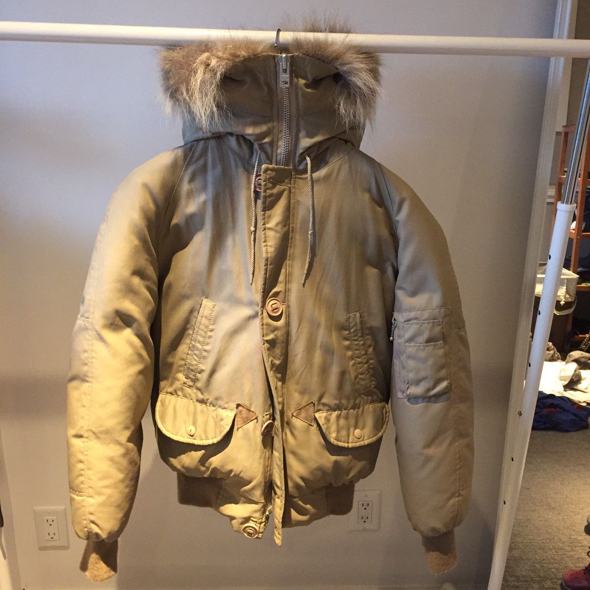 Vintage Vintage 70s military fur hooded parka bomber *no size tag* Size US L / EU 52-54 / 3 - 4 Thumbnail