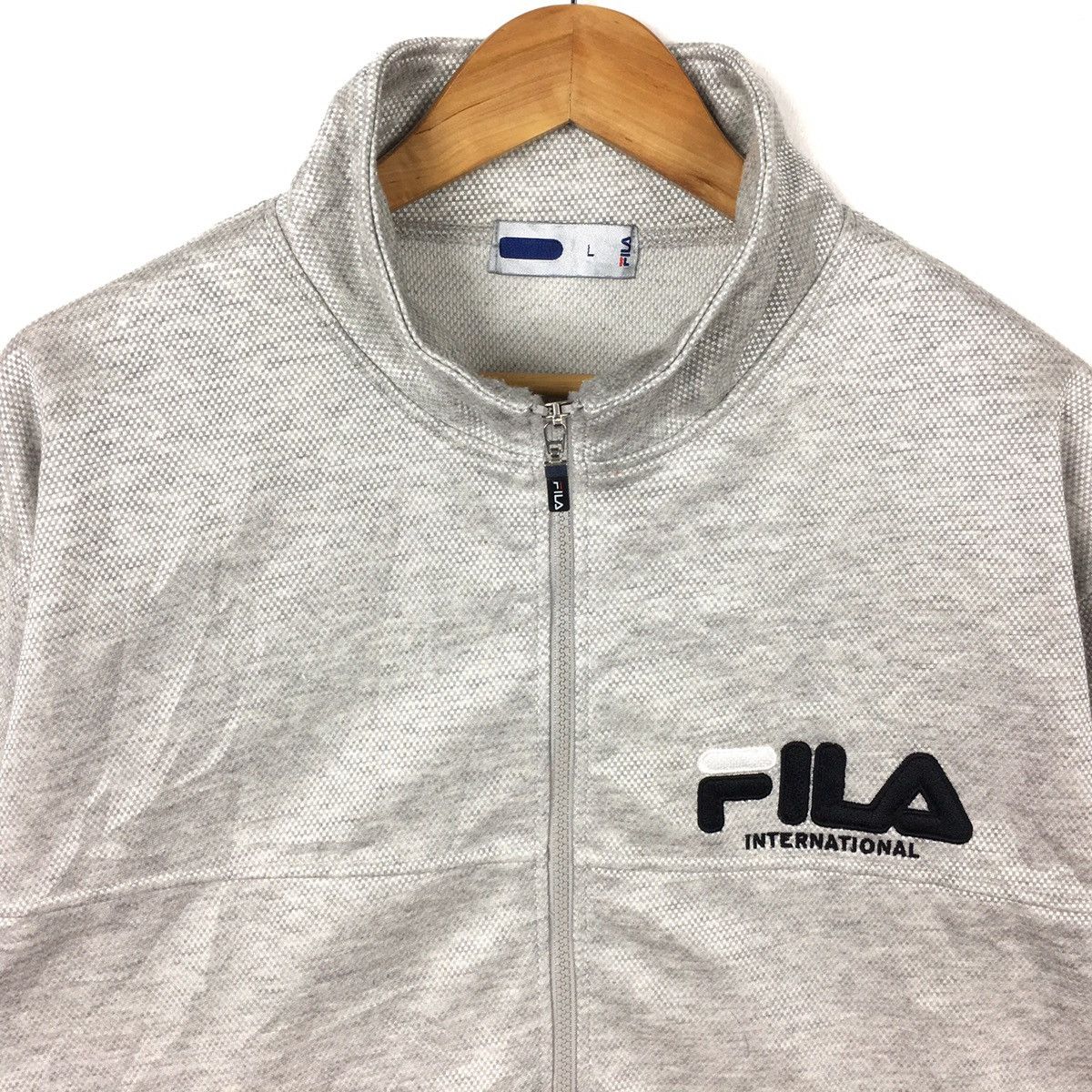Fila FILA INTERNATIONAL SPORT Sportswear Silver Sweater Zipper Size US L / EU 52-54 / 3 - 3 Thumbnail