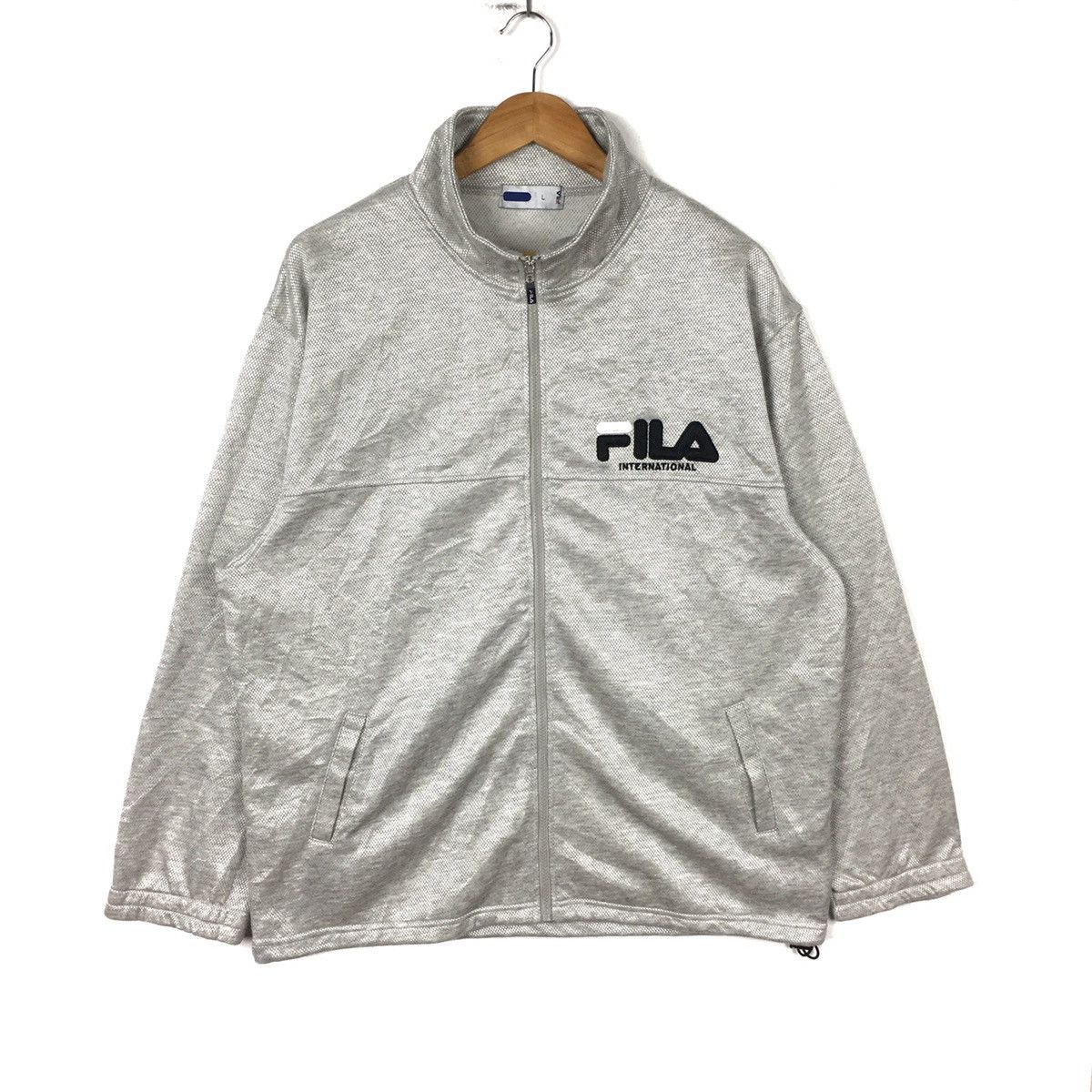 Fila FILA INTERNATIONAL SPORT Sportswear Silver Sweater Zipper Size US L / EU 52-54 / 3 - 2 Thumbnail