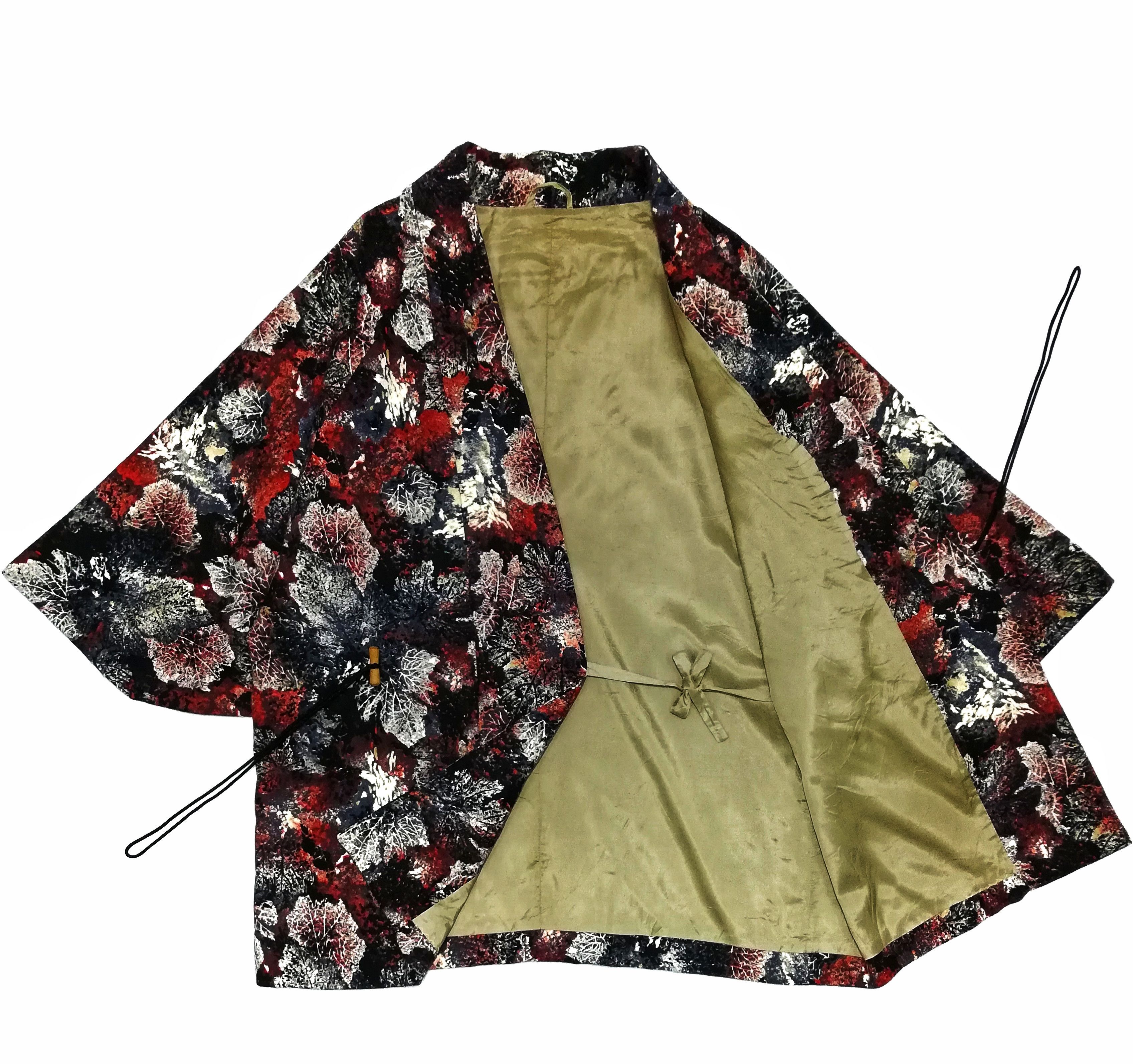 🔥Kimono Japanese Vintage Wool Floral Print Multicolor🔥