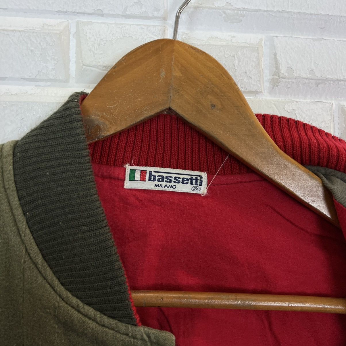 Japanese Brand VINTAGE VARSITY JACKET BASSETTI MILANO BIG LOGO Size US S / EU 44-46 / 1 - 9 Thumbnail
