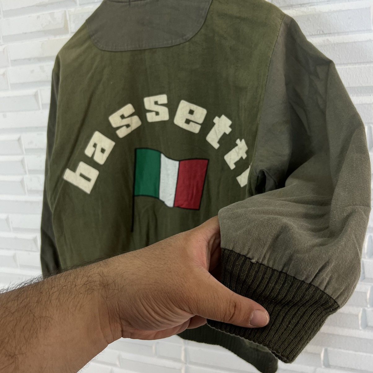 Japanese Brand VINTAGE VARSITY JACKET BASSETTI MILANO BIG LOGO Size US S / EU 44-46 / 1 - 4 Thumbnail