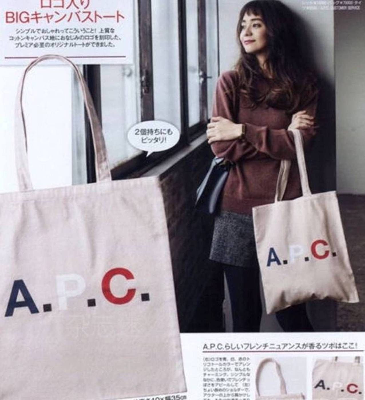 A.P.C. 🔥A.P.C. CANVAS TOTE BAG COTTON🔥 Size ONE SIZE - 9 Thumbnail
