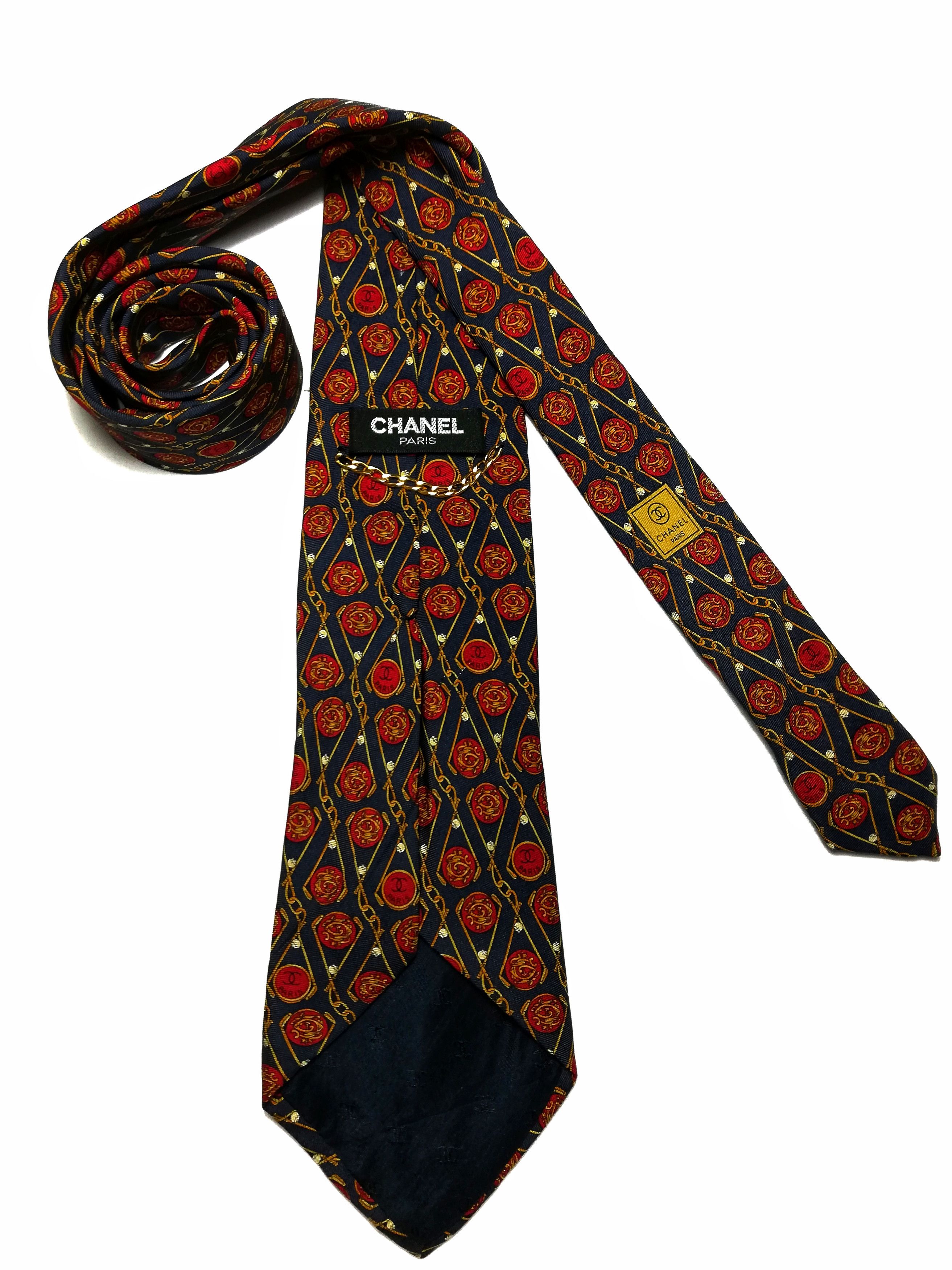 Chanel × Other 🔥Chanel 100% Seta Soie Silk Made In Italy Monogram Tie🔥 Size ONE SIZE - 1 Thumbnail