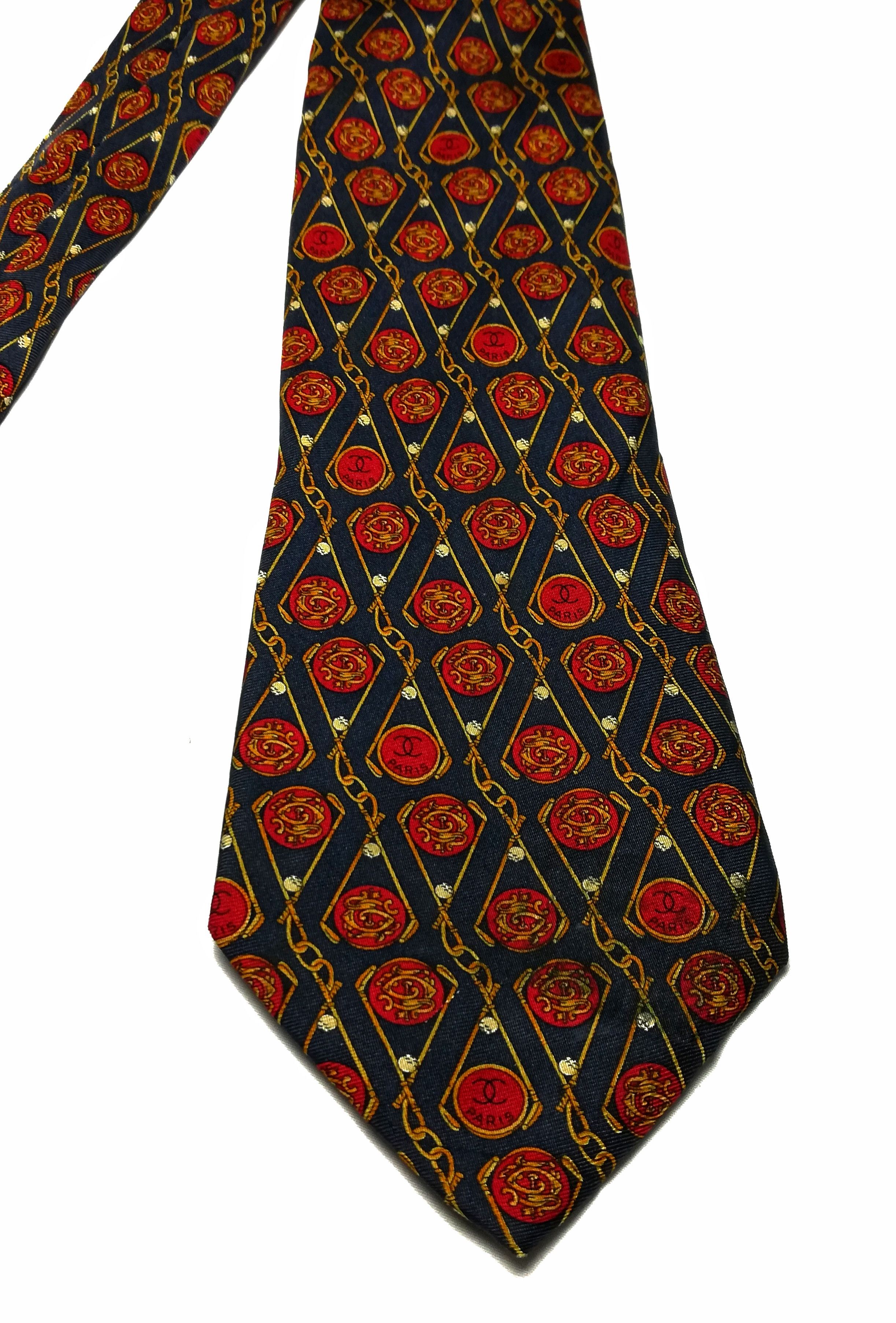 Chanel × Other 🔥Chanel 100% Seta Soie Silk Made In Italy Monogram Tie🔥 Size ONE SIZE - 3 Thumbnail