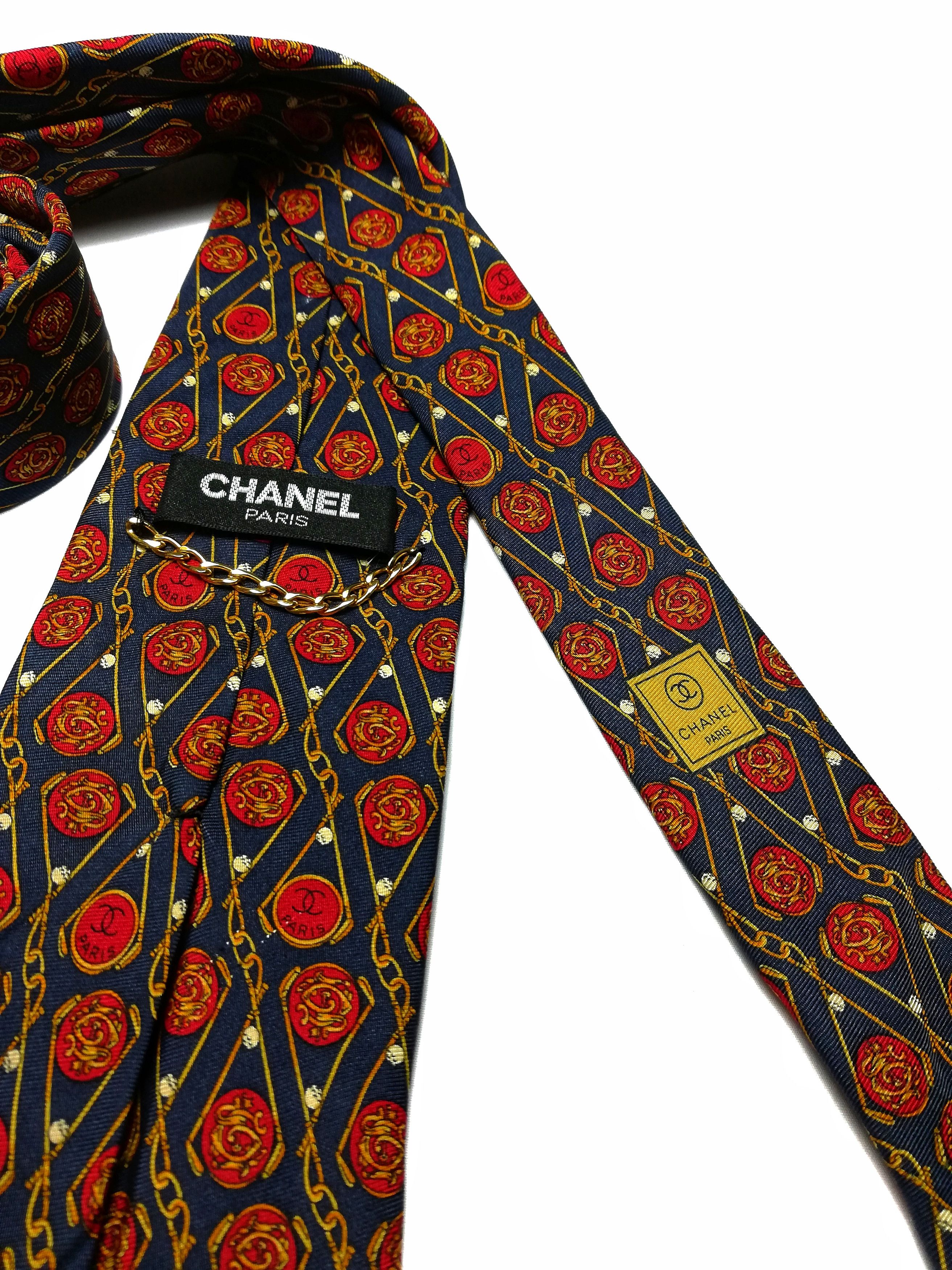 Chanel × Other 🔥Chanel 100% Seta Soie Silk Made In Italy Monogram Tie🔥 Size ONE SIZE - 7 Thumbnail