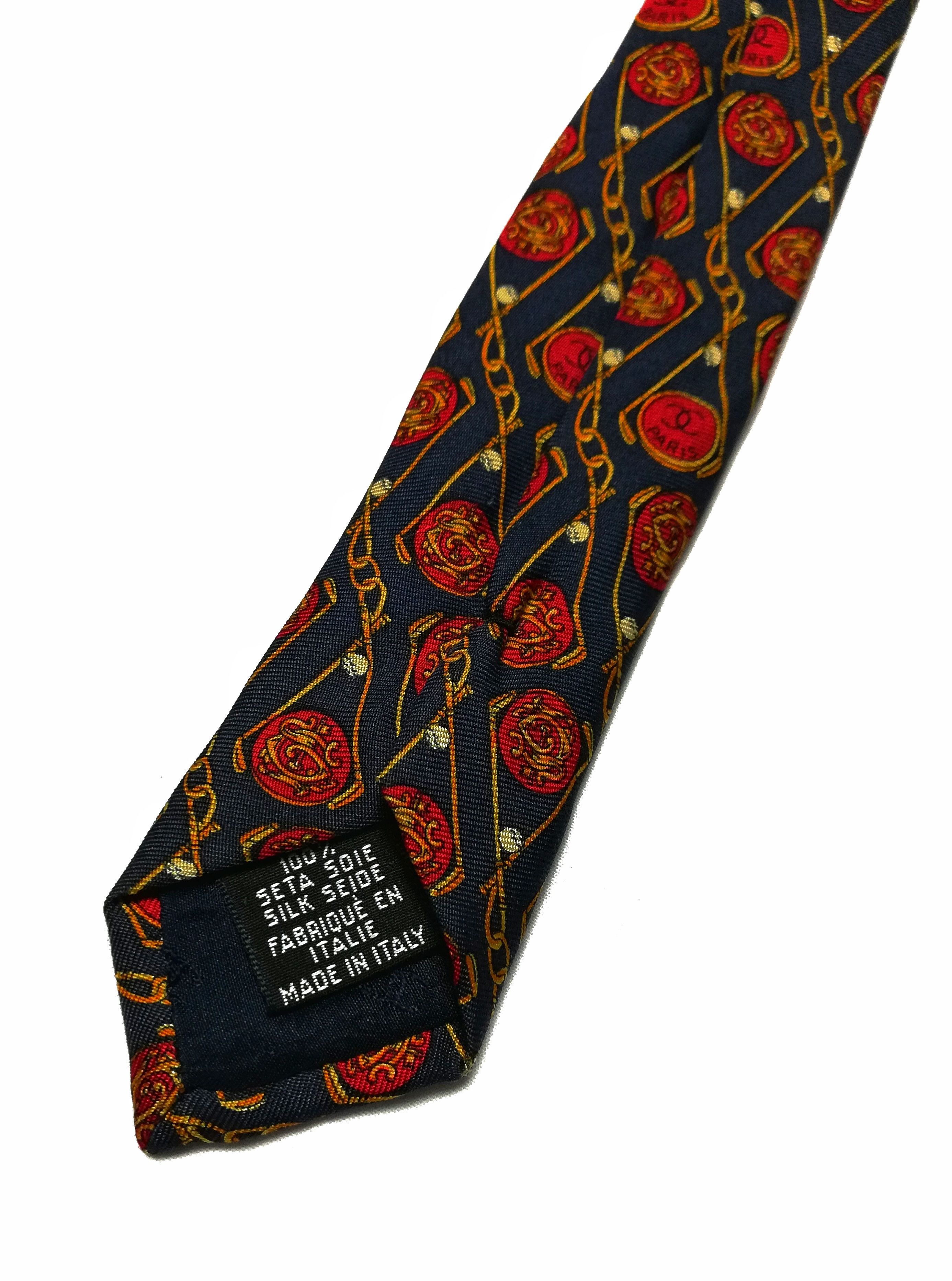 Chanel × Other 🔥Chanel 100% Seta Soie Silk Made In Italy Monogram Tie🔥 Size ONE SIZE - 4 Thumbnail