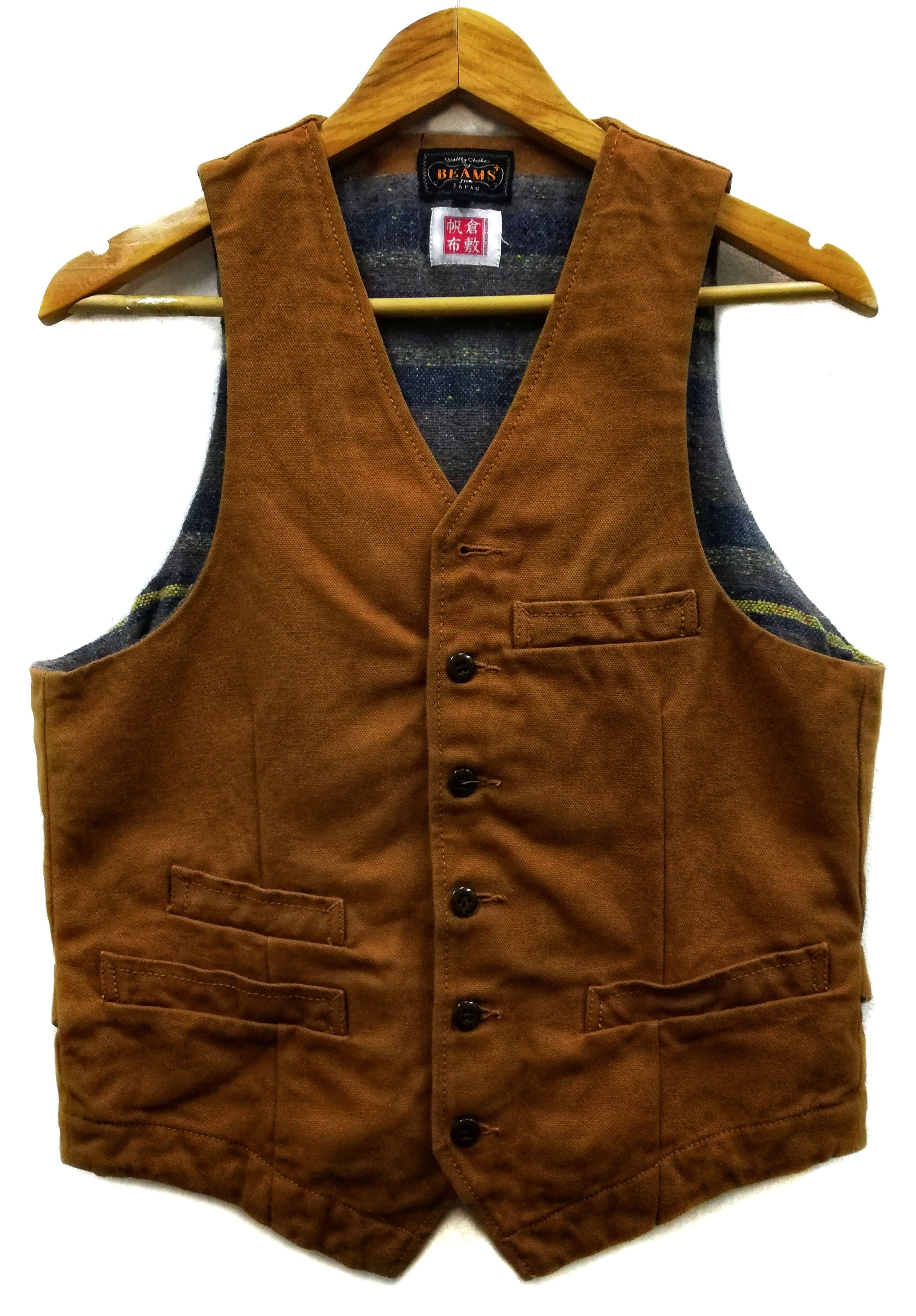Beams Plus 🔥Beams+ Casual Men Button Up Vest Jacket Cotton🔥 Size US S / EU 44-46 / 1 - 1 Thumbnail