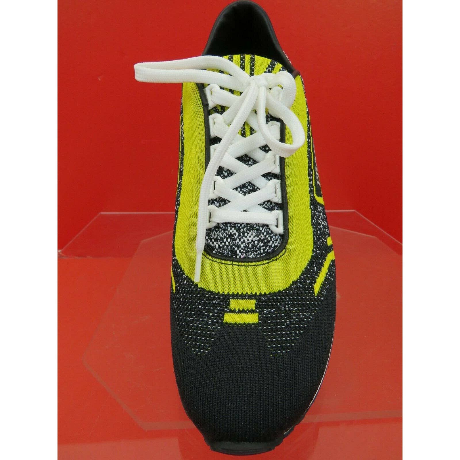 Prada 2EG272 YELLOW BLACK FABRIC TRAINERS KNIT LOGO SNEAKERS 9 Size US 10 / EU 43 - 6 Thumbnail