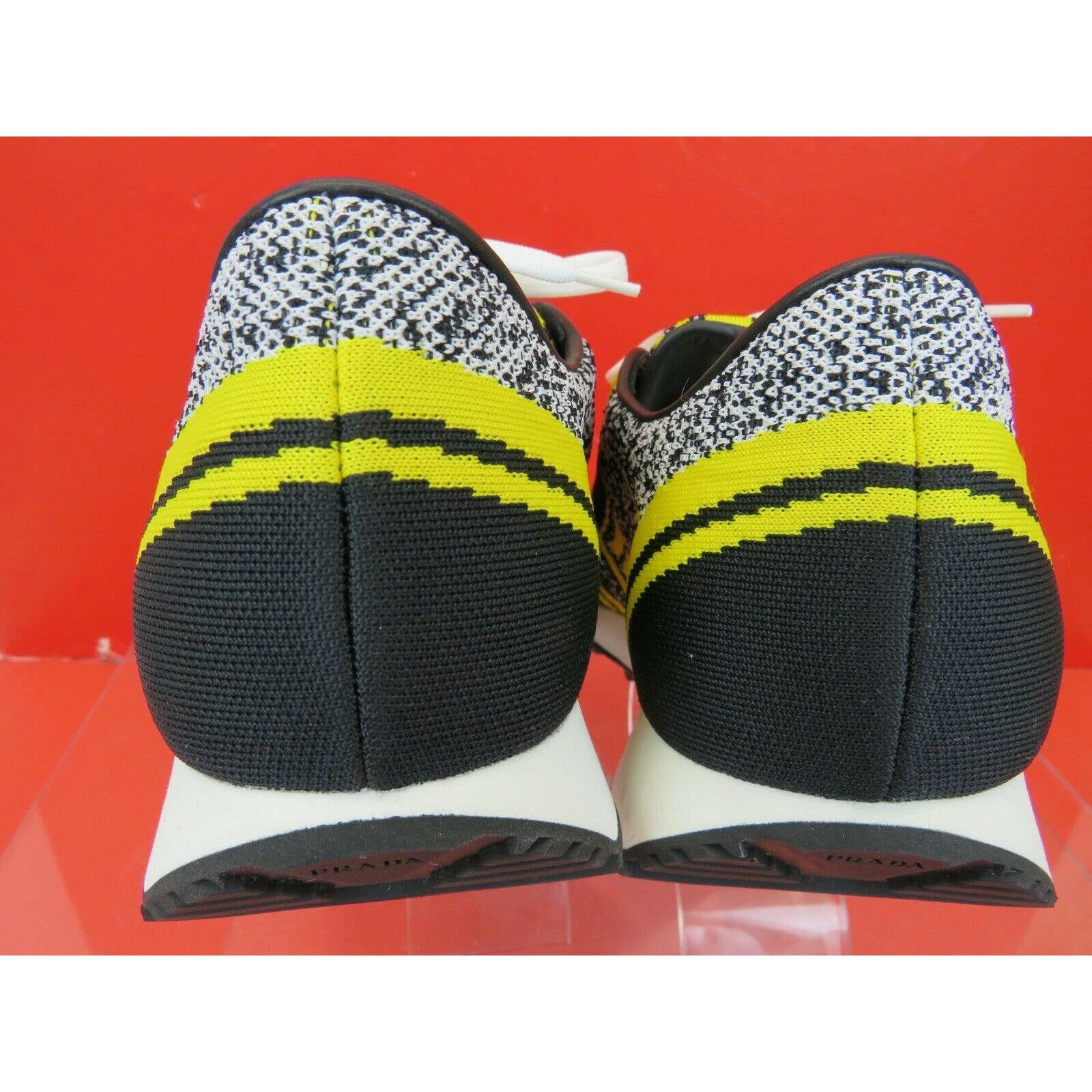 Prada 2EG272 YELLOW BLACK FABRIC TRAINERS KNIT LOGO SNEAKERS 9 Size US 10 / EU 43 - 9 Thumbnail