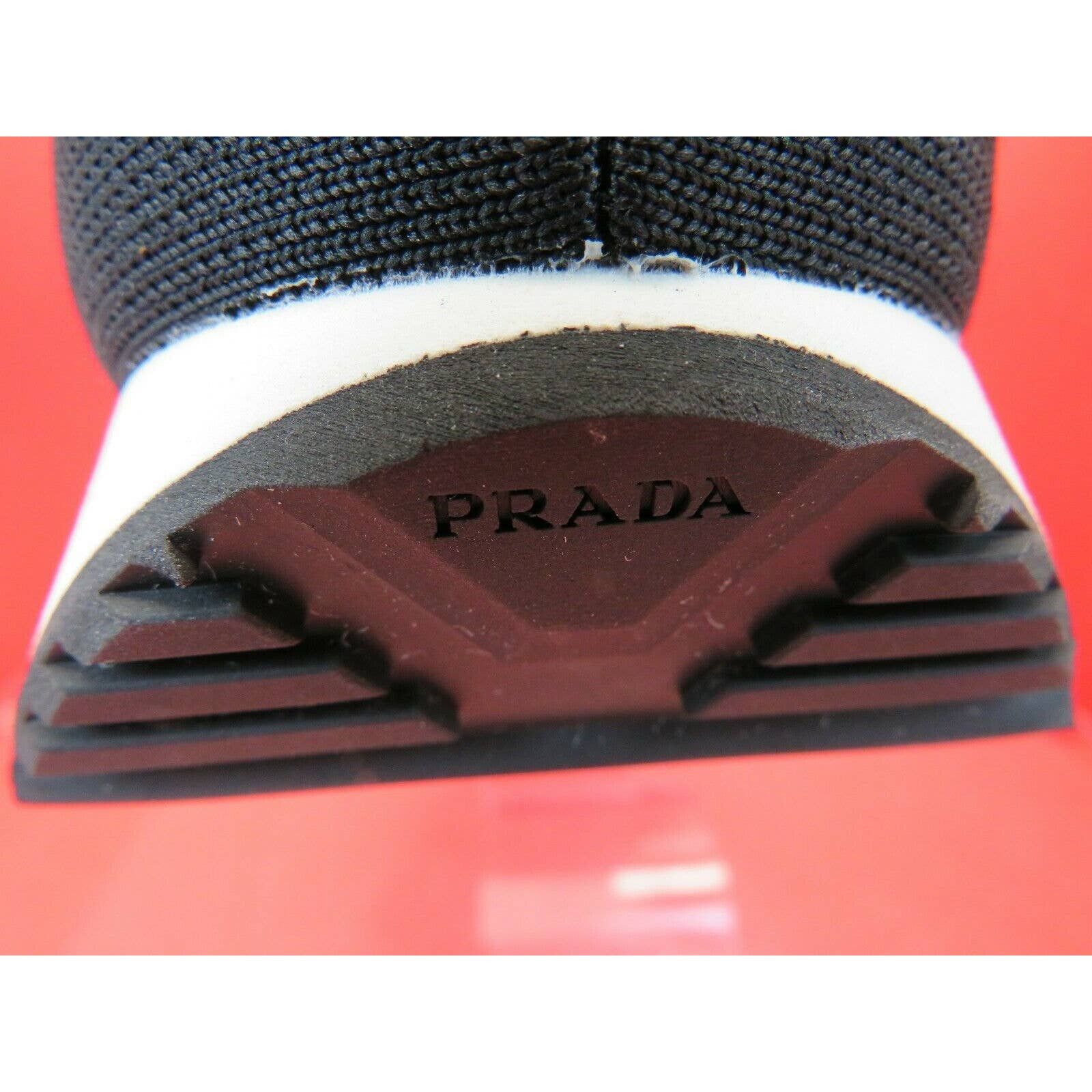Prada 2EG272 YELLOW BLACK FABRIC TRAINERS KNIT LOGO SNEAKERS 10.5 Size US 11.5 / EU 44-45 - 10 Thumbnail
