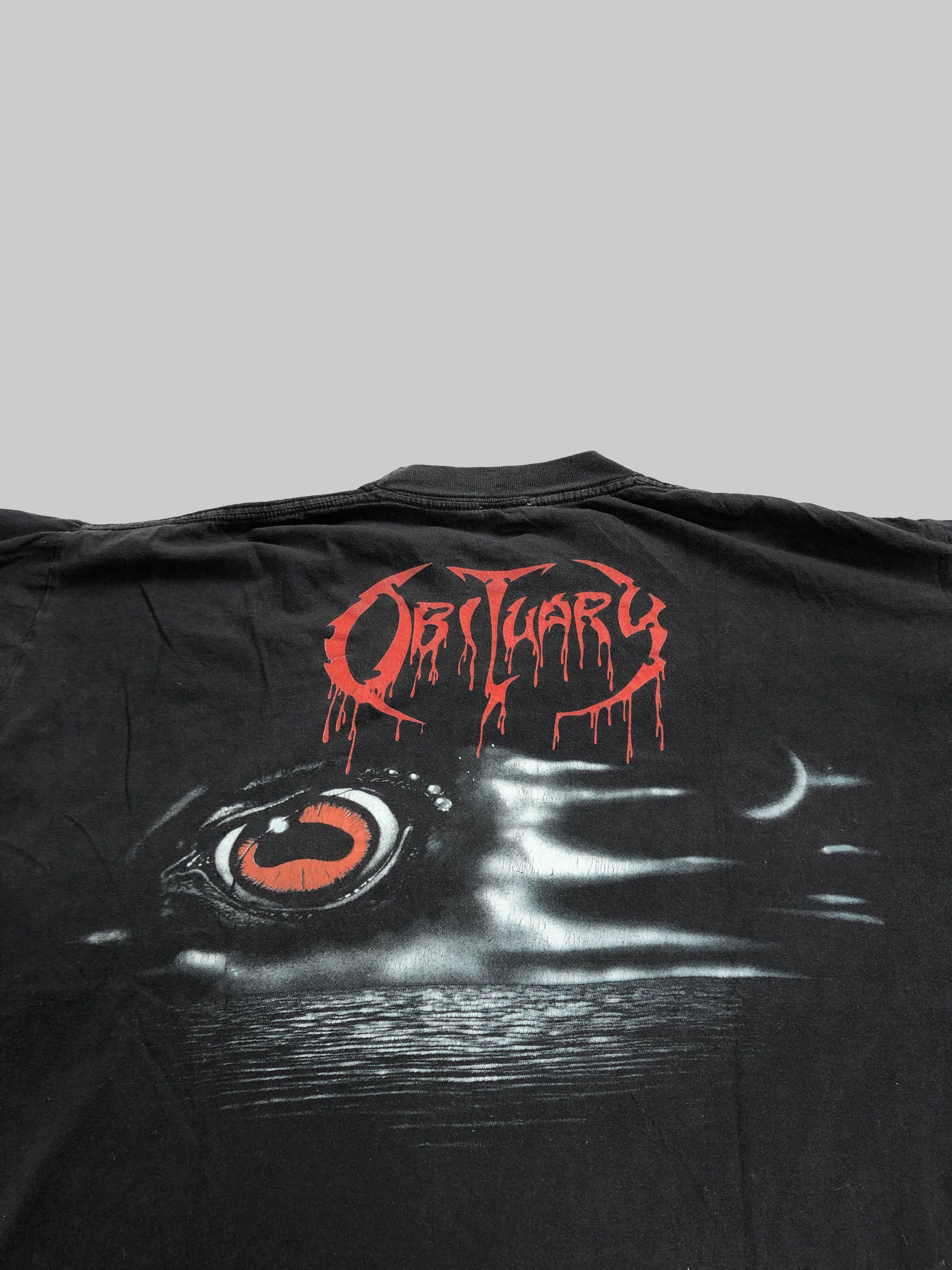 Band Tees Vintage 1990 Obituary Cause of Death Blue Grape t-shrit Size US XL / EU 56 / 4 - 7 Thumbnail