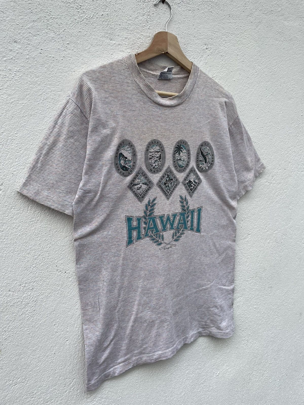 Vintage Vintage Hawaii striped tee Size US M / EU 48-50 / 2 - 2 Thumbnail