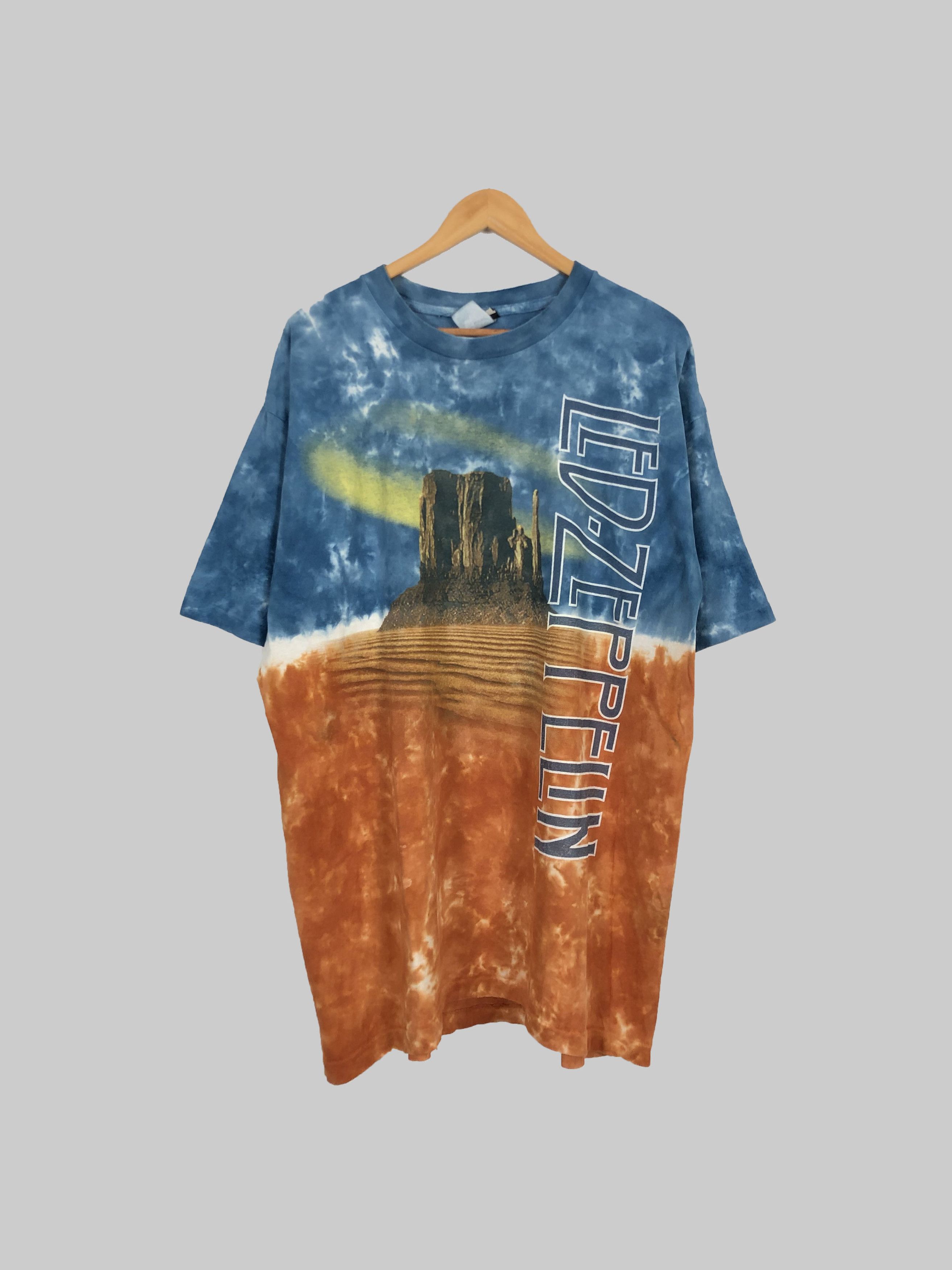 Band Tees Vintage 2005 Led Zeppelin Liquid Blue (Pink Floyd AC/DC) Size US XL / EU 56 / 4 - 1 Thumbnail