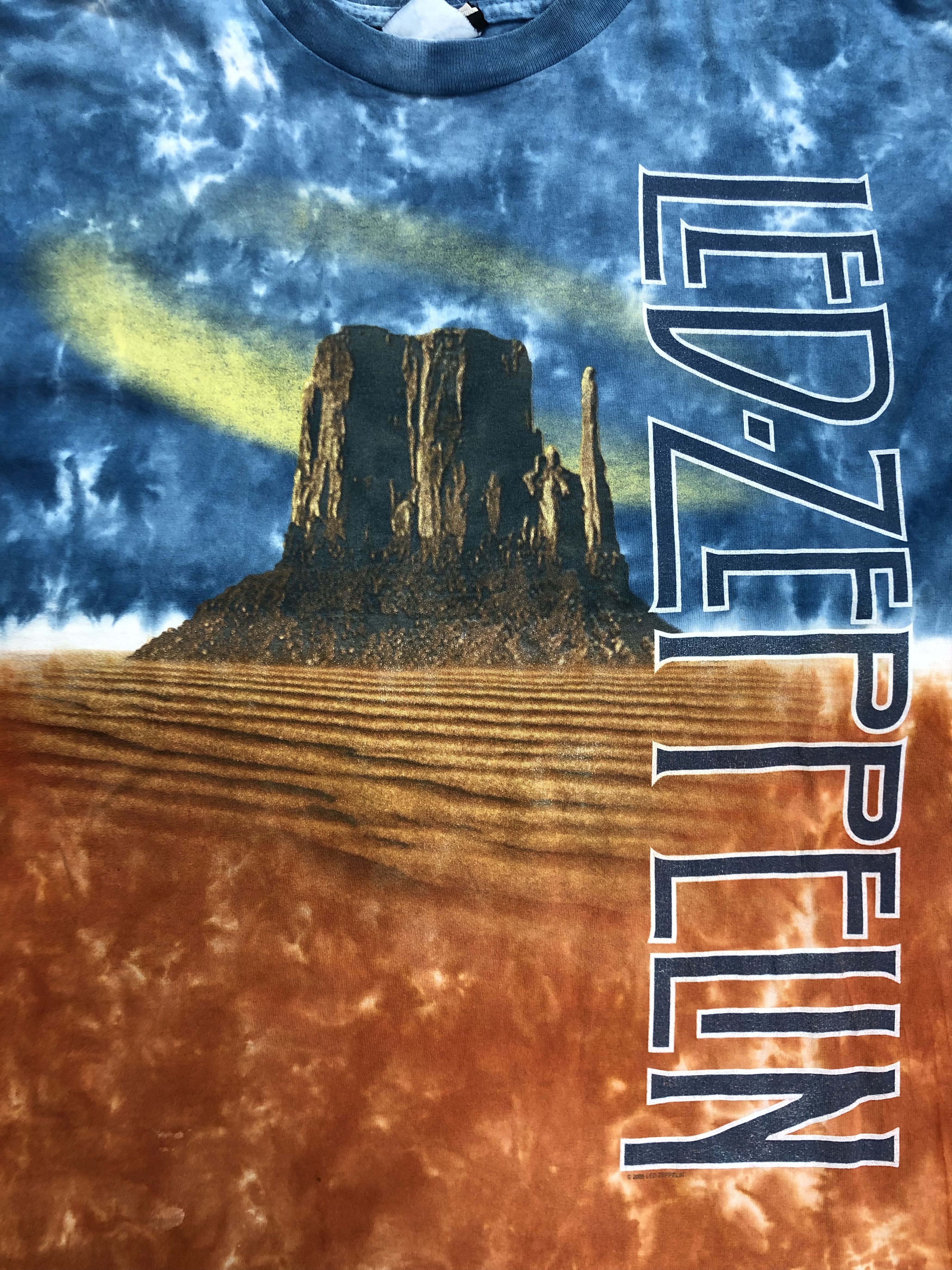 Band Tees Vintage 2005 Led Zeppelin Liquid Blue (Pink Floyd AC/DC) Size US XL / EU 56 / 4 - 4 Thumbnail