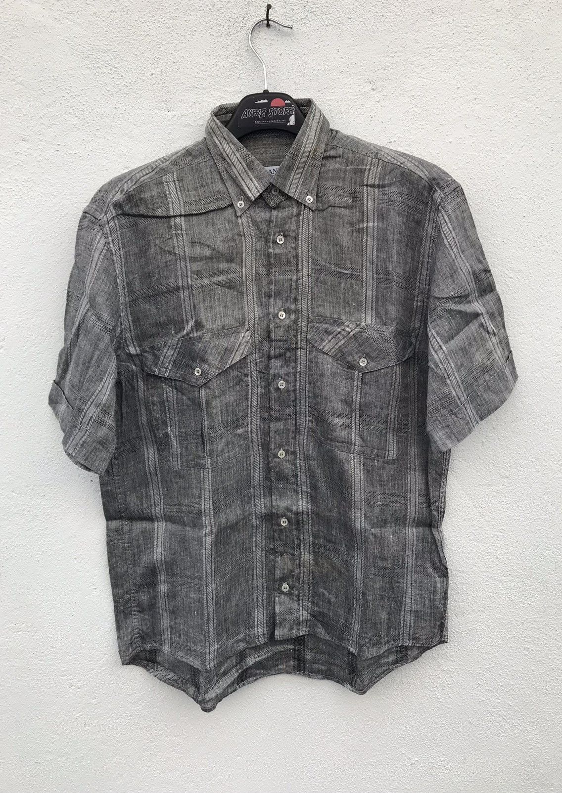 Lanvin Made In Italy Lanvin Western Wear Linen Shirt Size US M / EU 48-50 / 2 - 1 Thumbnail