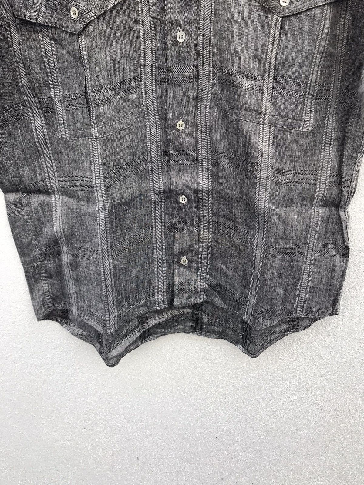 Lanvin Made In Italy Lanvin Western Wear Linen Shirt Size US M / EU 48-50 / 2 - 4 Thumbnail