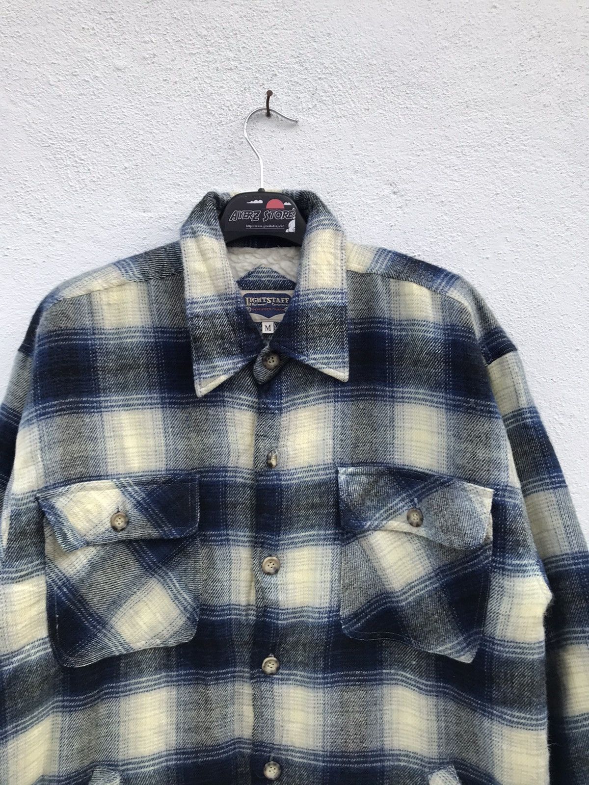 Japanese Brand Vintage Light Staff Sherpa Lining Shirt Jackets Size US M / EU 48-50 / 2 - 5 Thumbnail