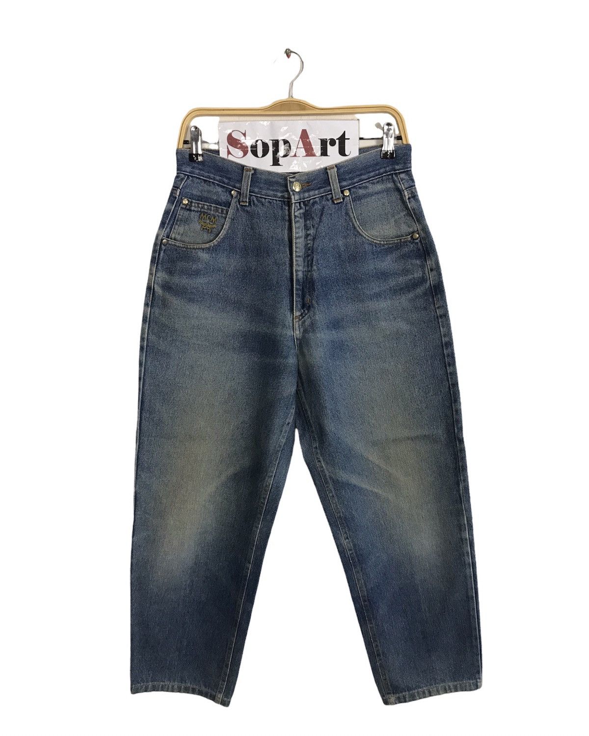 Mcm Sportstyle Loose Fit Design Jeans