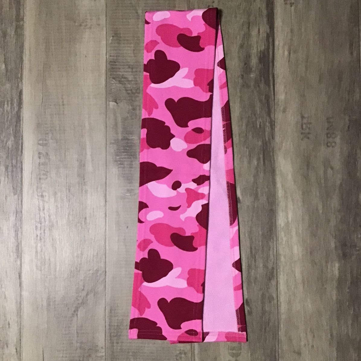 Bape × Nigo BAPE College Logo Sweat Mini Scarf Muffler pink camo ape Size ONE SIZE - 3 Thumbnail