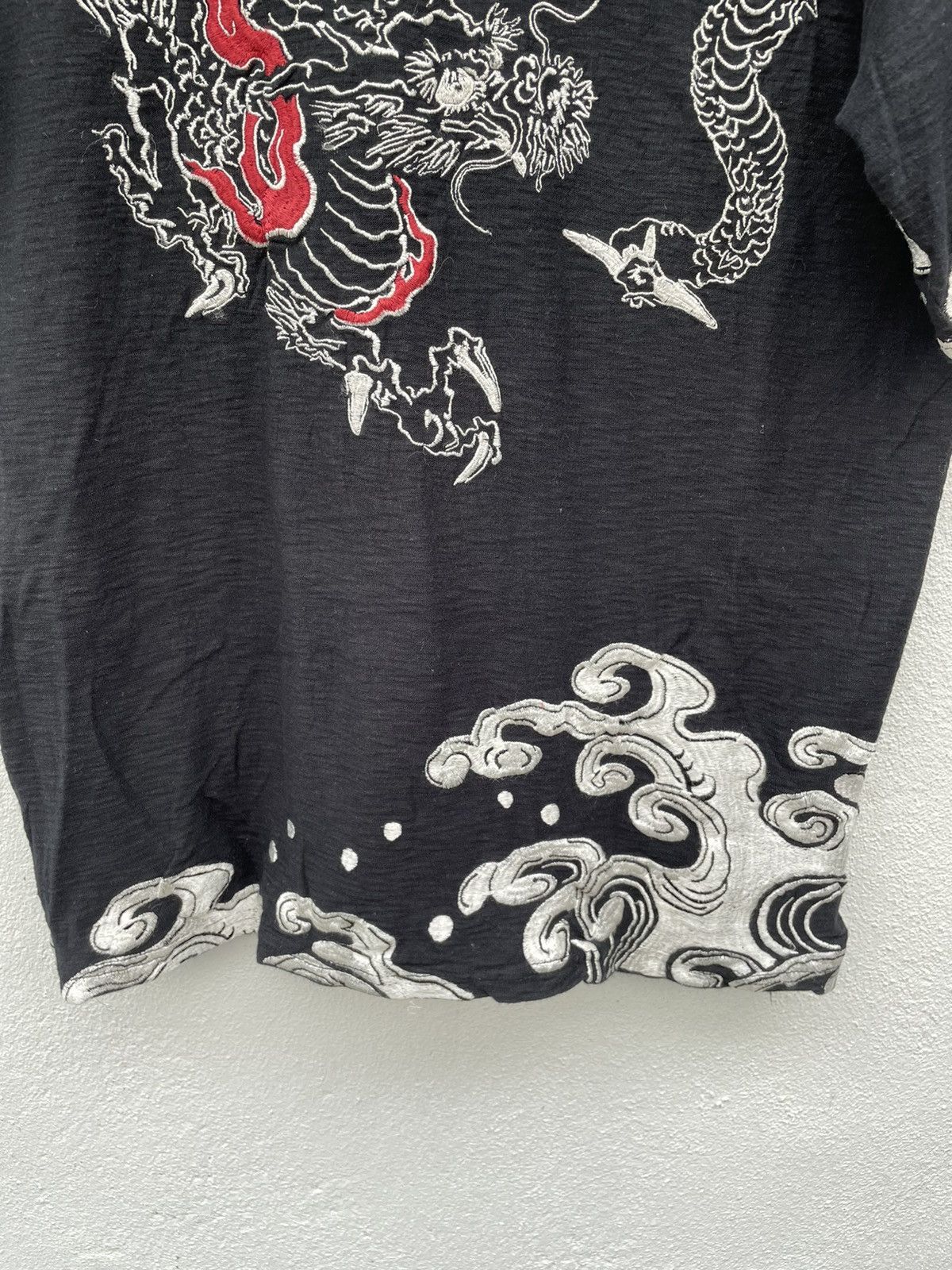 Other Japanese Classic Script Dragon Embroidered T Shirt Size US XL / EU 56 / 4 - 8 Thumbnail