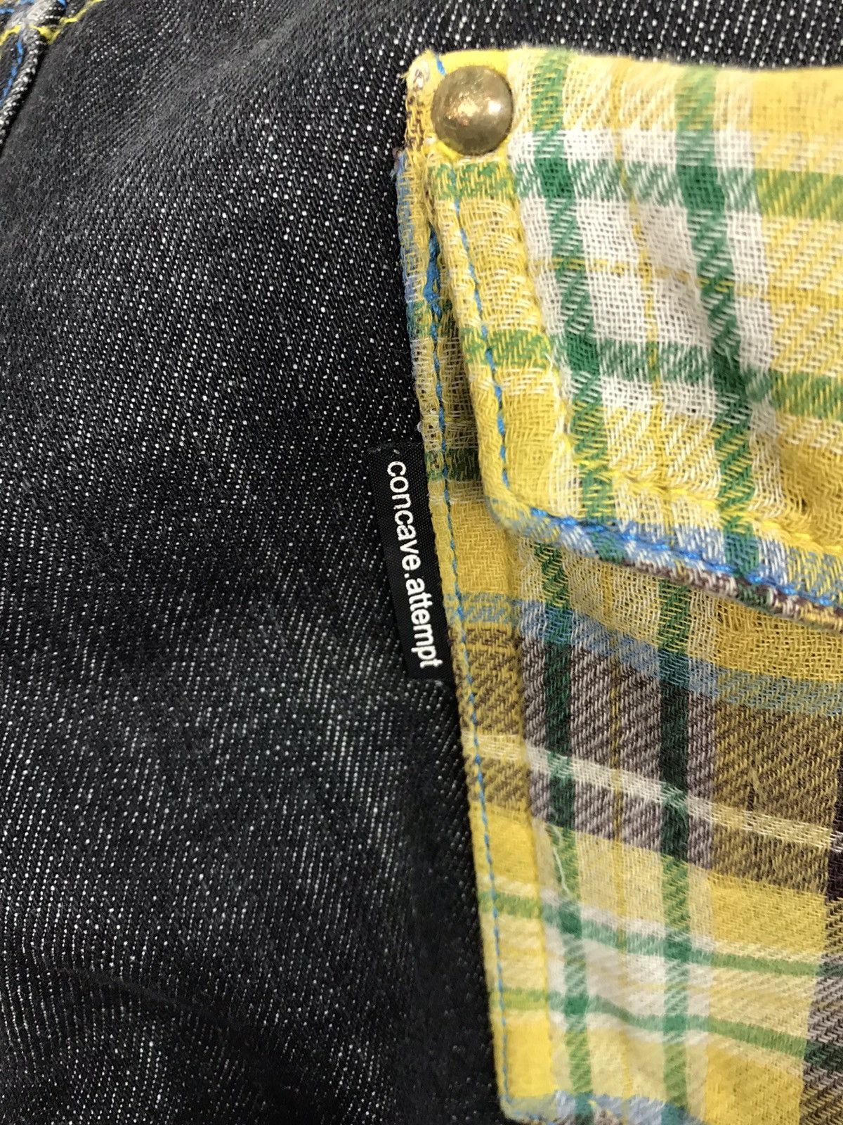 Japanese Brand Vintage Concave Attempt Design Plaid Pocket Style Size US 35 - 12 Thumbnail