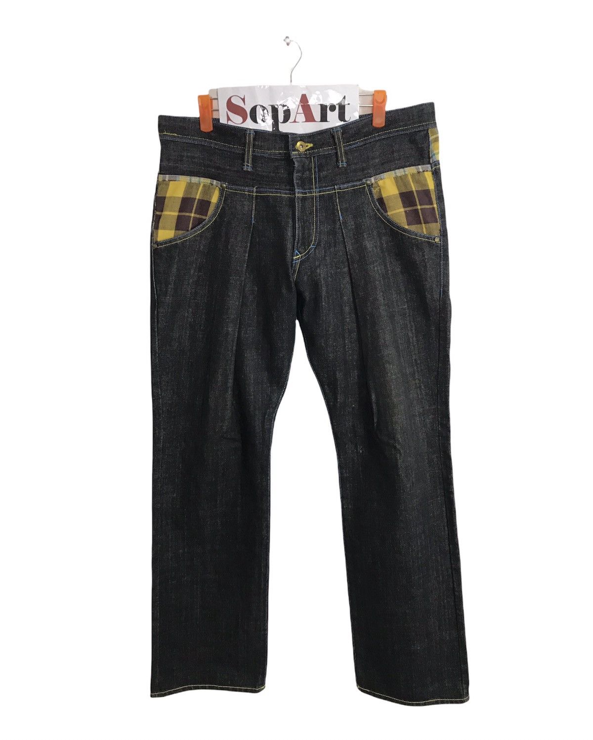 Japanese Brand Vintage Concave Attempt Design Plaid Pocket Style Size US 35 - 1 Thumbnail