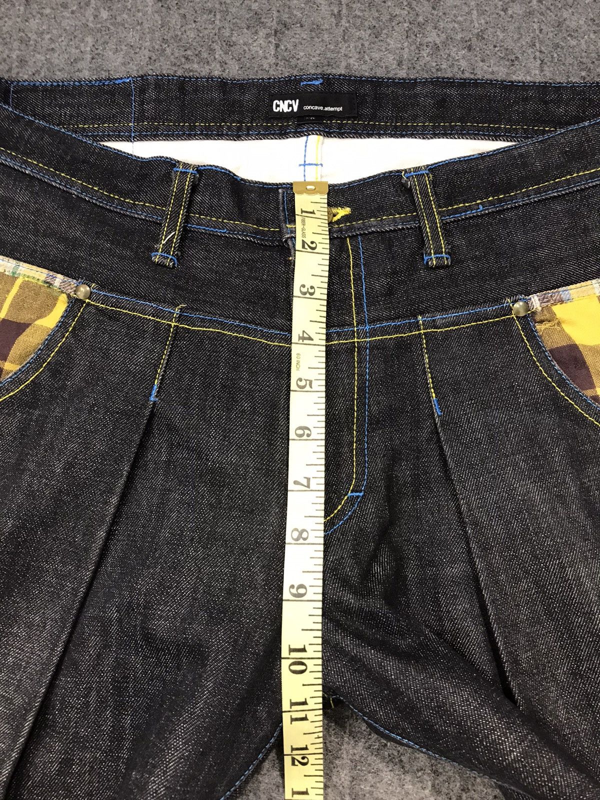 Japanese Brand Vintage Concave Attempt Design Plaid Pocket Style Size US 35 - 19 Thumbnail