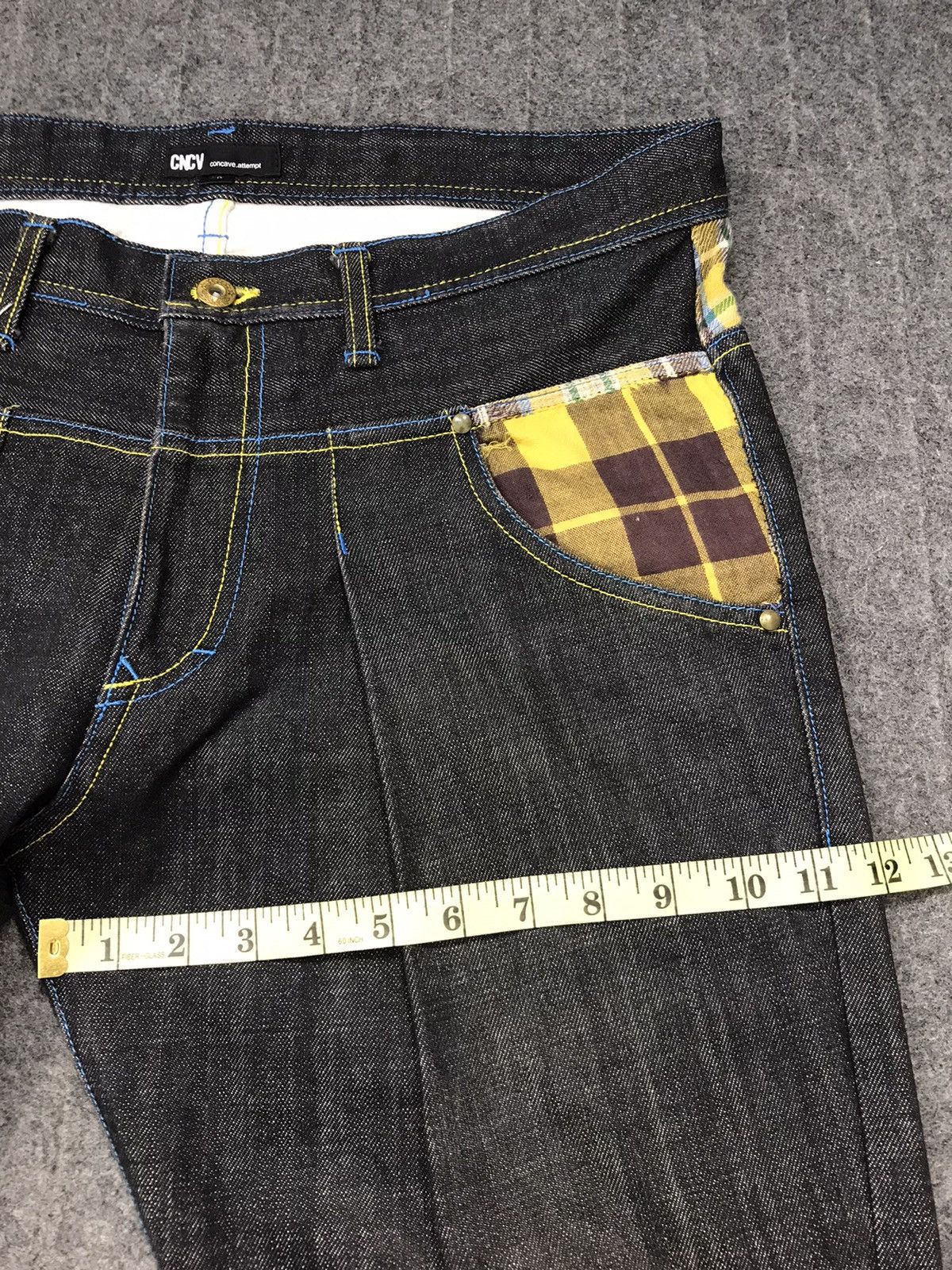 Japanese Brand Vintage Concave Attempt Design Plaid Pocket Style Size US 35 - 20 Thumbnail