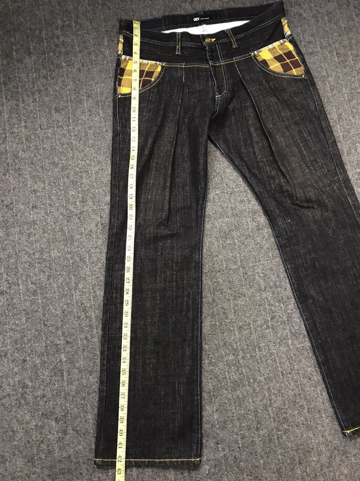 Japanese Brand Vintage Concave Attempt Design Plaid Pocket Style Size US 35 - 22 Thumbnail