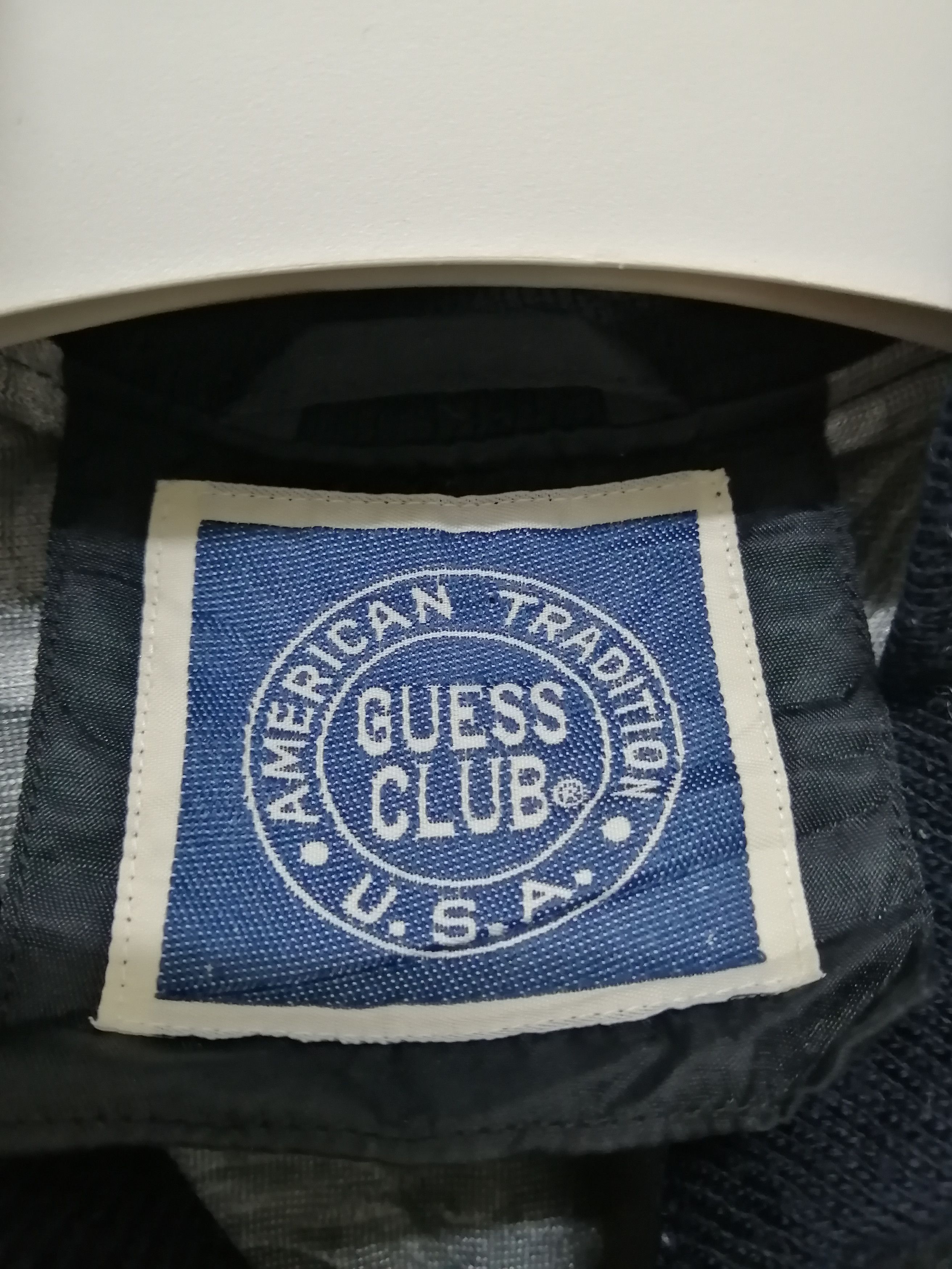 Vintage Vintage Guess Club Big Logo Spellout Bomber Jacket Size US XL / EU 56 / 4 - 8 Thumbnail