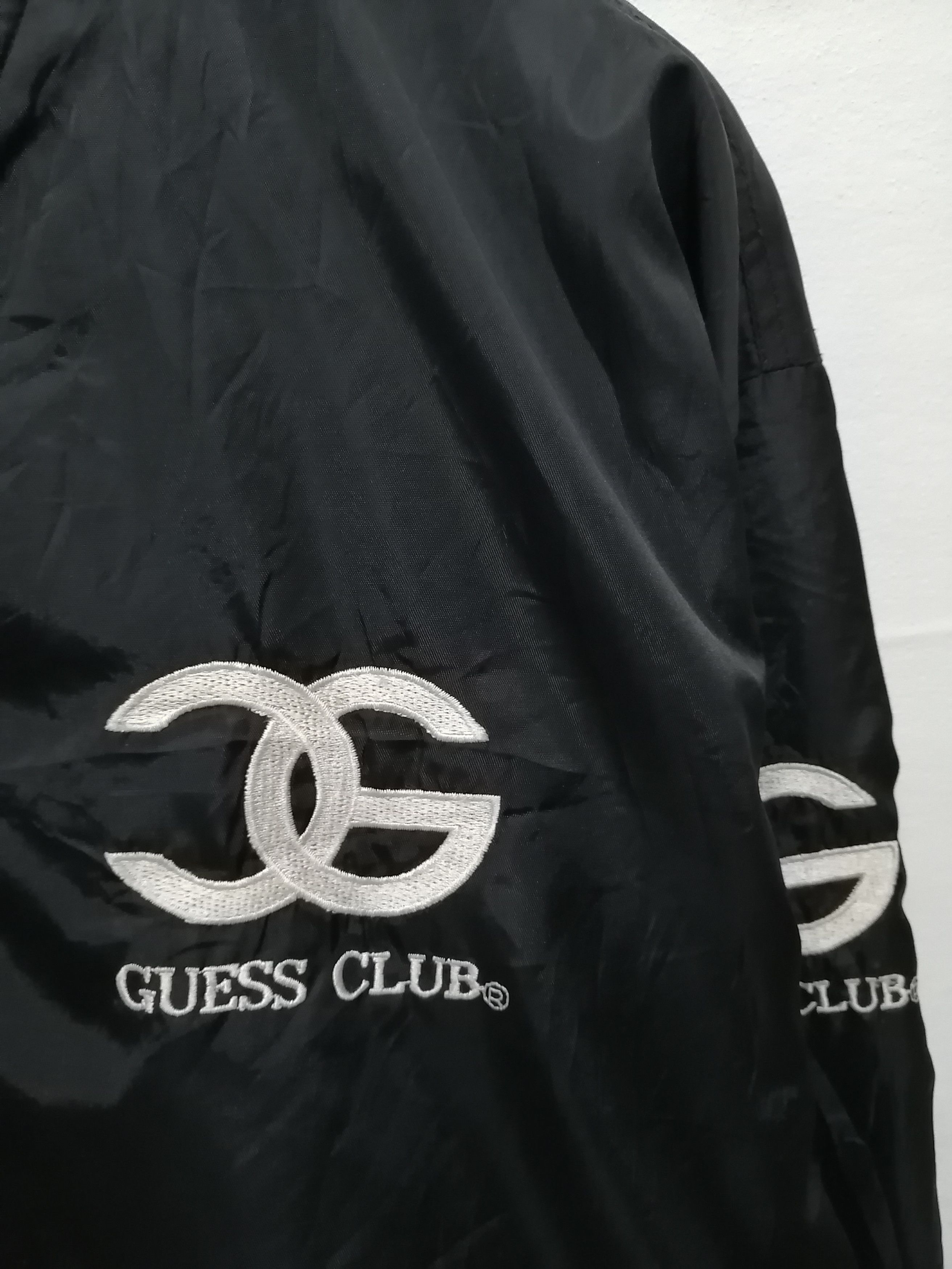 Vintage Vintage Guess Club Big Logo Spellout Bomber Jacket Size US XL / EU 56 / 4 - 7 Thumbnail