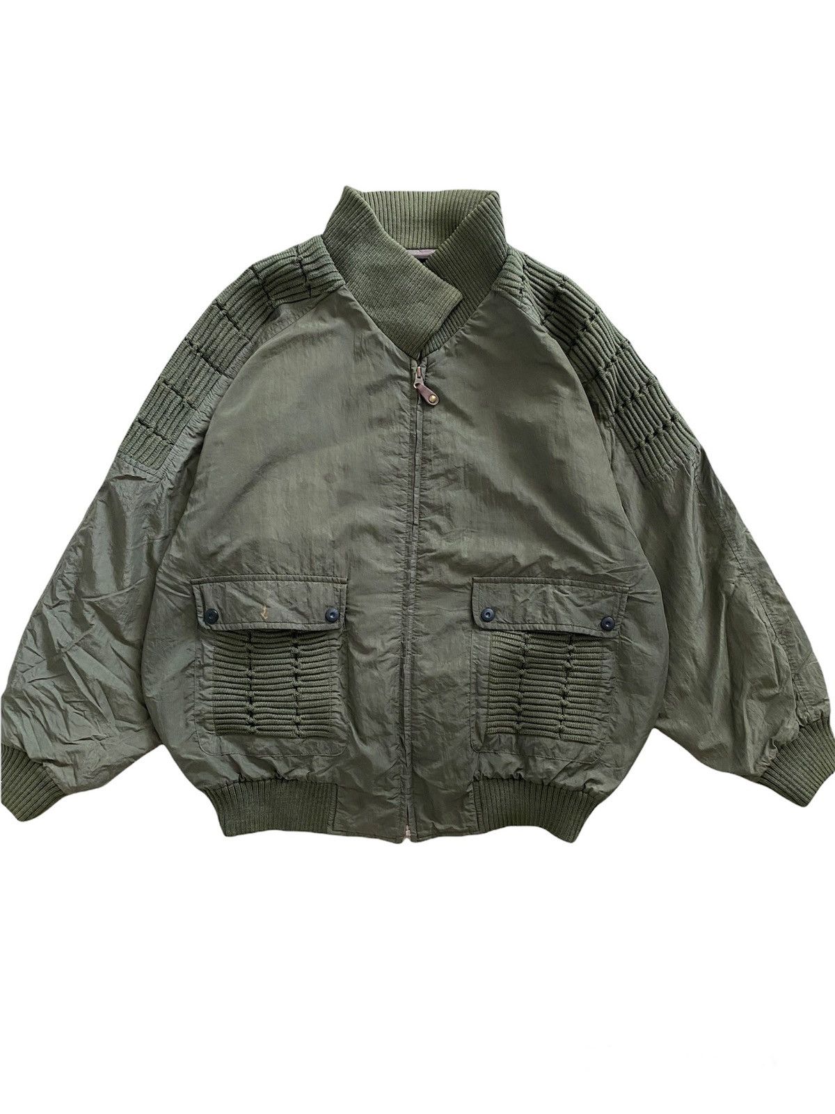 80's ISSEY MIYAKE MEN ミリタリージャケット カーキ ISSEY MIYAKE MEN - 80's ISSEY MIYAKE MEN ミリタリー