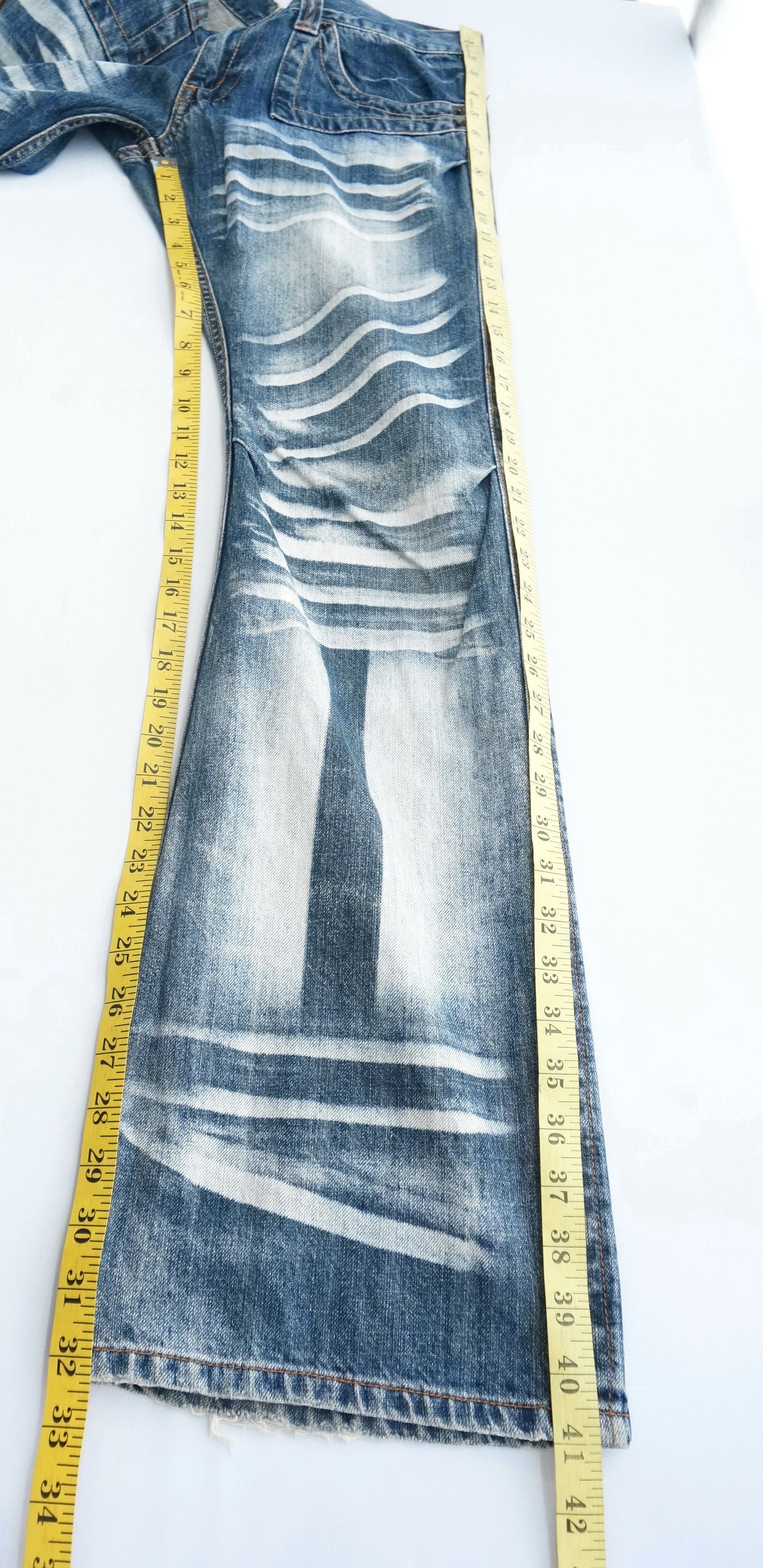Japanese Brand Dope 🔥 ROOT THREE Acid Wash Distressed Jeans Size US 32 / EU 48 - 18 Thumbnail