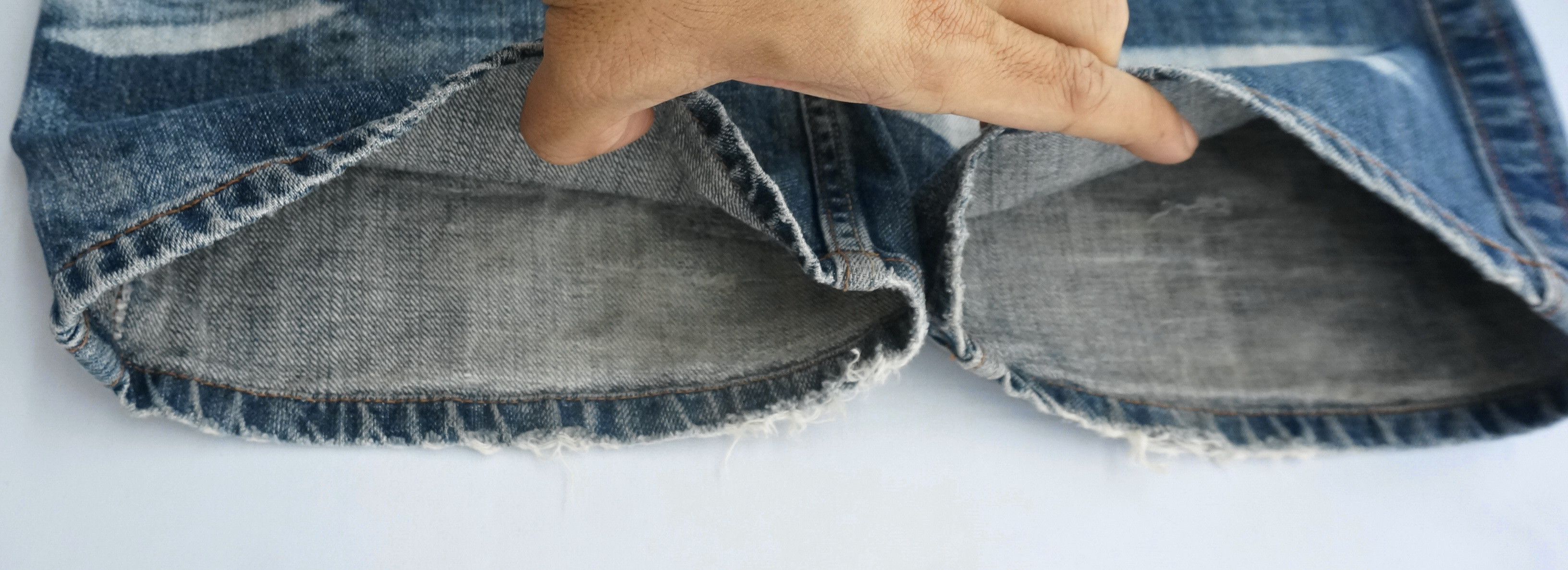 Japanese Brand Dope 🔥 ROOT THREE Acid Wash Distressed Jeans Size US 32 / EU 48 - 22 Thumbnail