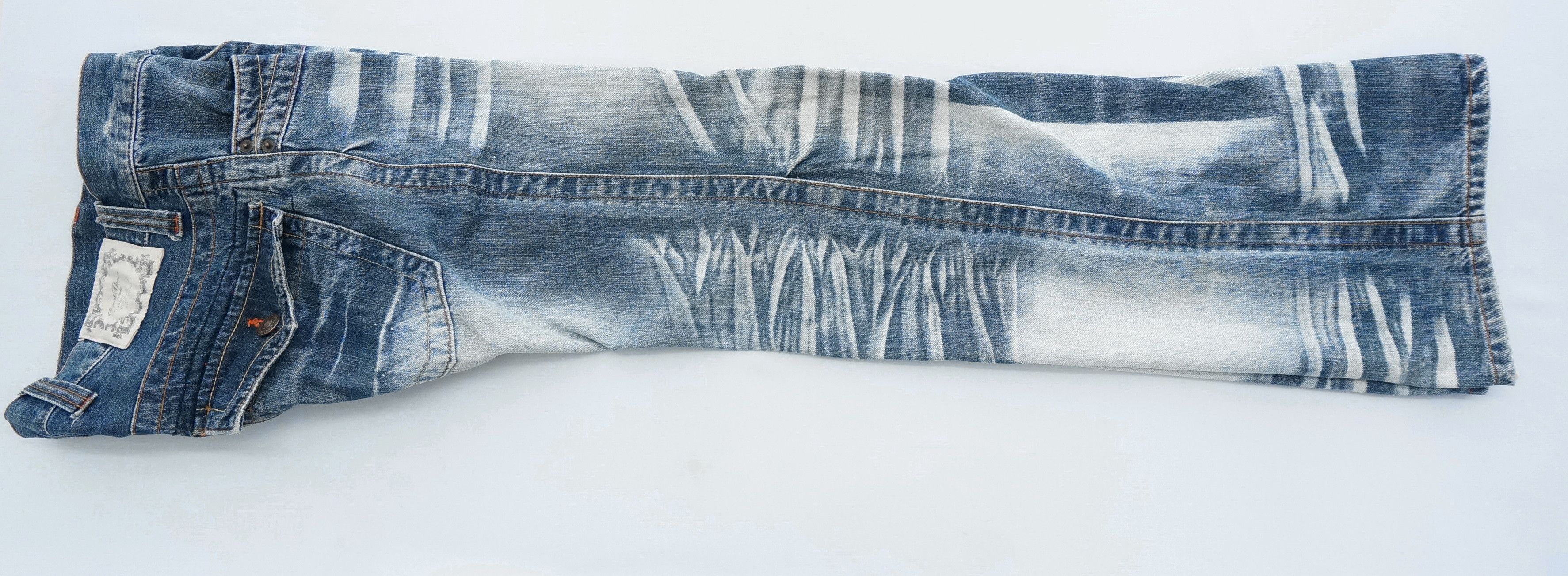 Japanese Brand Dope 🔥 ROOT THREE Acid Wash Distressed Jeans Size US 32 / EU 48 - 5 Thumbnail