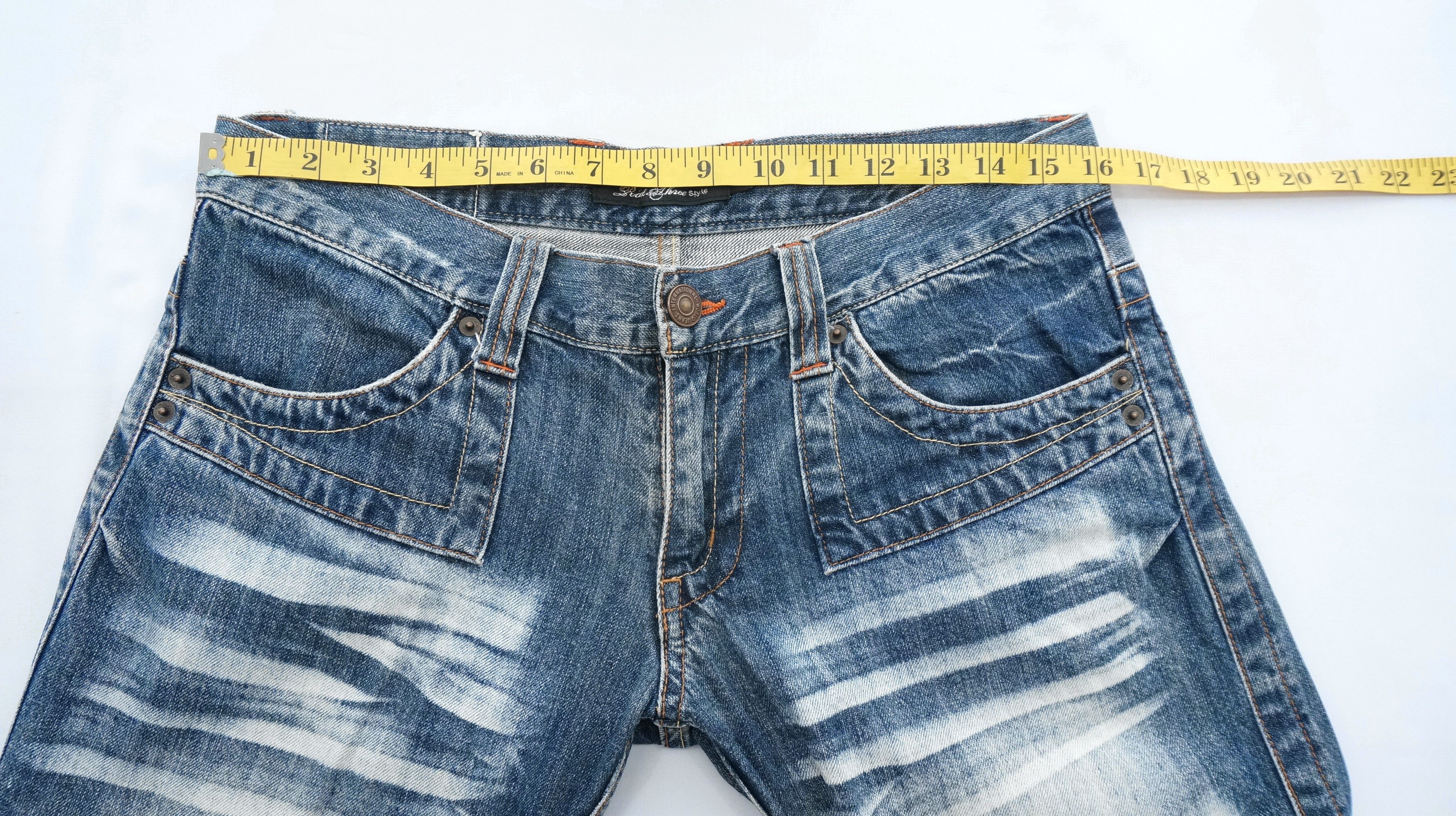 Japanese Brand Dope 🔥 ROOT THREE Acid Wash Distressed Jeans Size US 32 / EU 48 - 16 Thumbnail