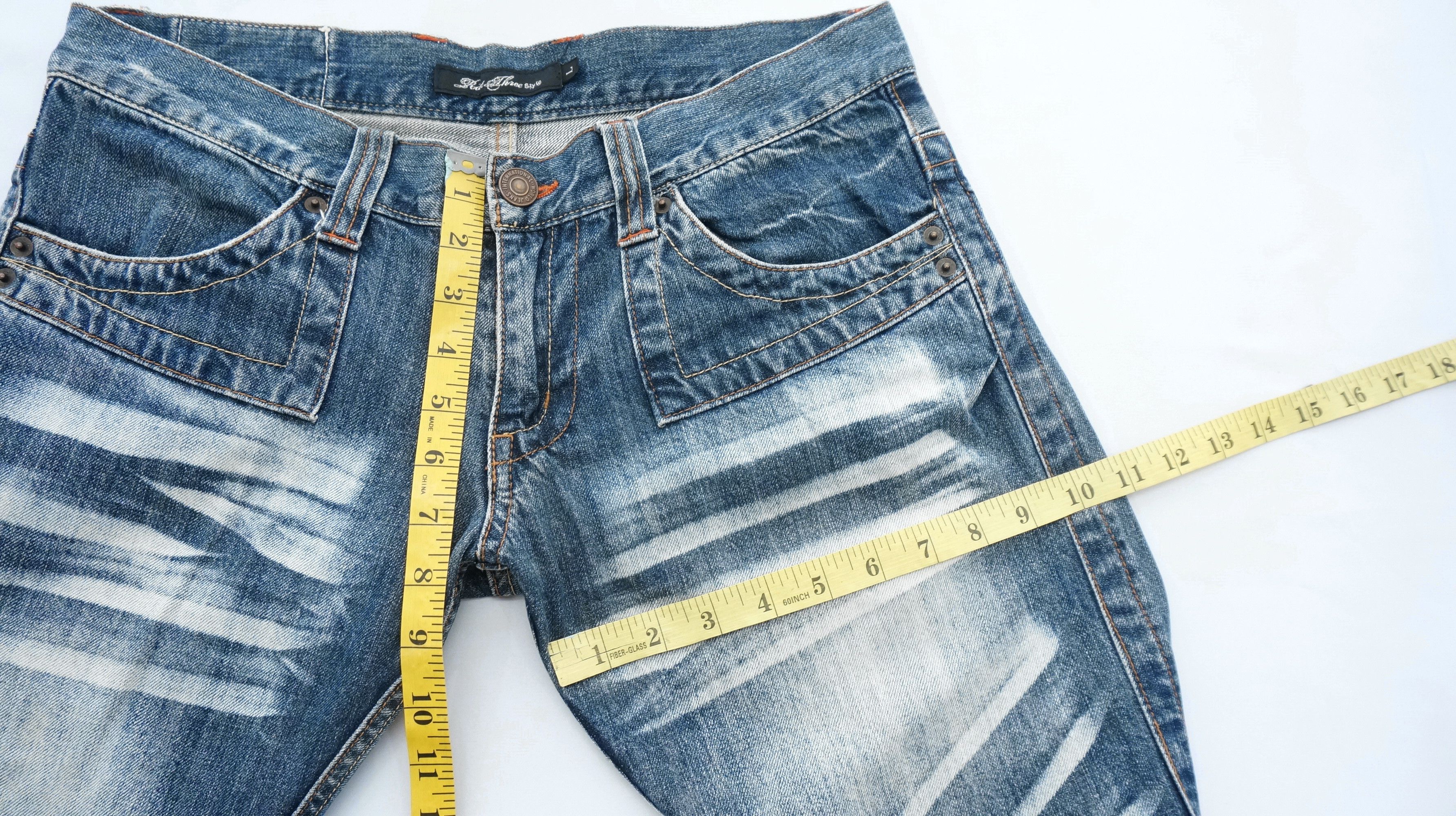 Japanese Brand Dope 🔥 ROOT THREE Acid Wash Distressed Jeans Size US 32 / EU 48 - 17 Thumbnail