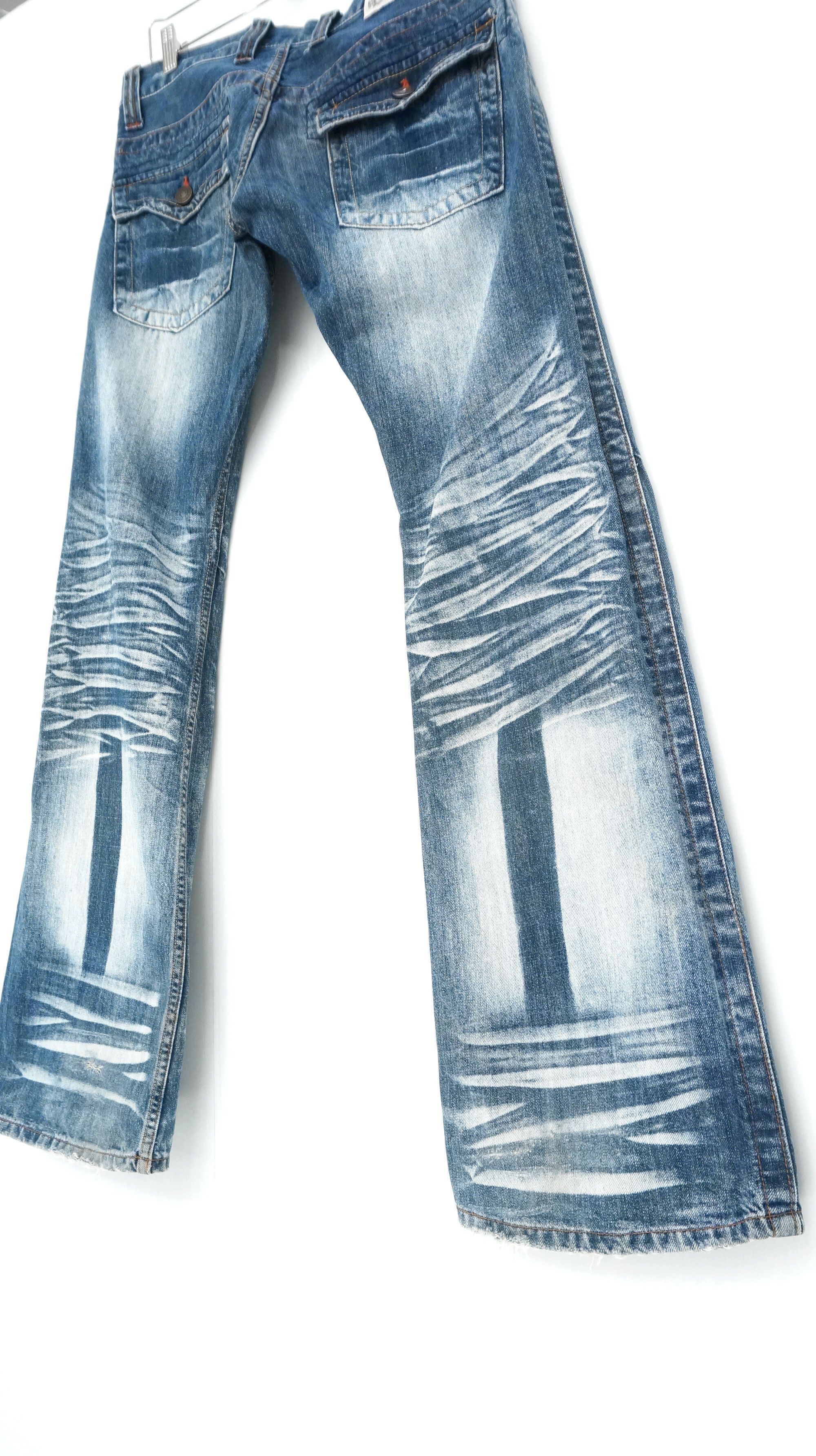 Japanese Brand Dope 🔥 ROOT THREE Acid Wash Distressed Jeans Size US 32 / EU 48 - 13 Thumbnail