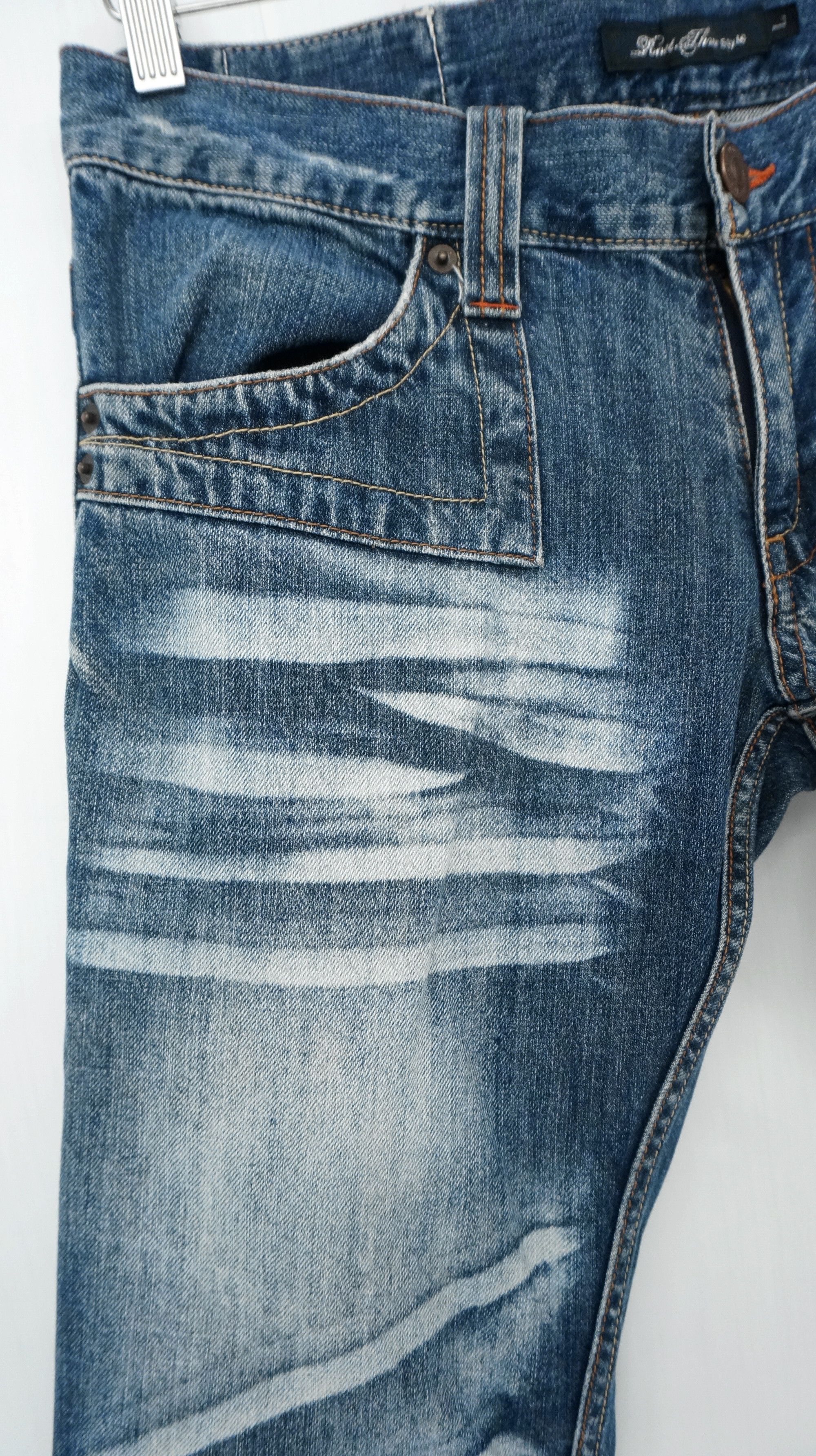 Japanese Brand Dope 🔥 ROOT THREE Acid Wash Distressed Jeans Size US 32 / EU 48 - 7 Thumbnail