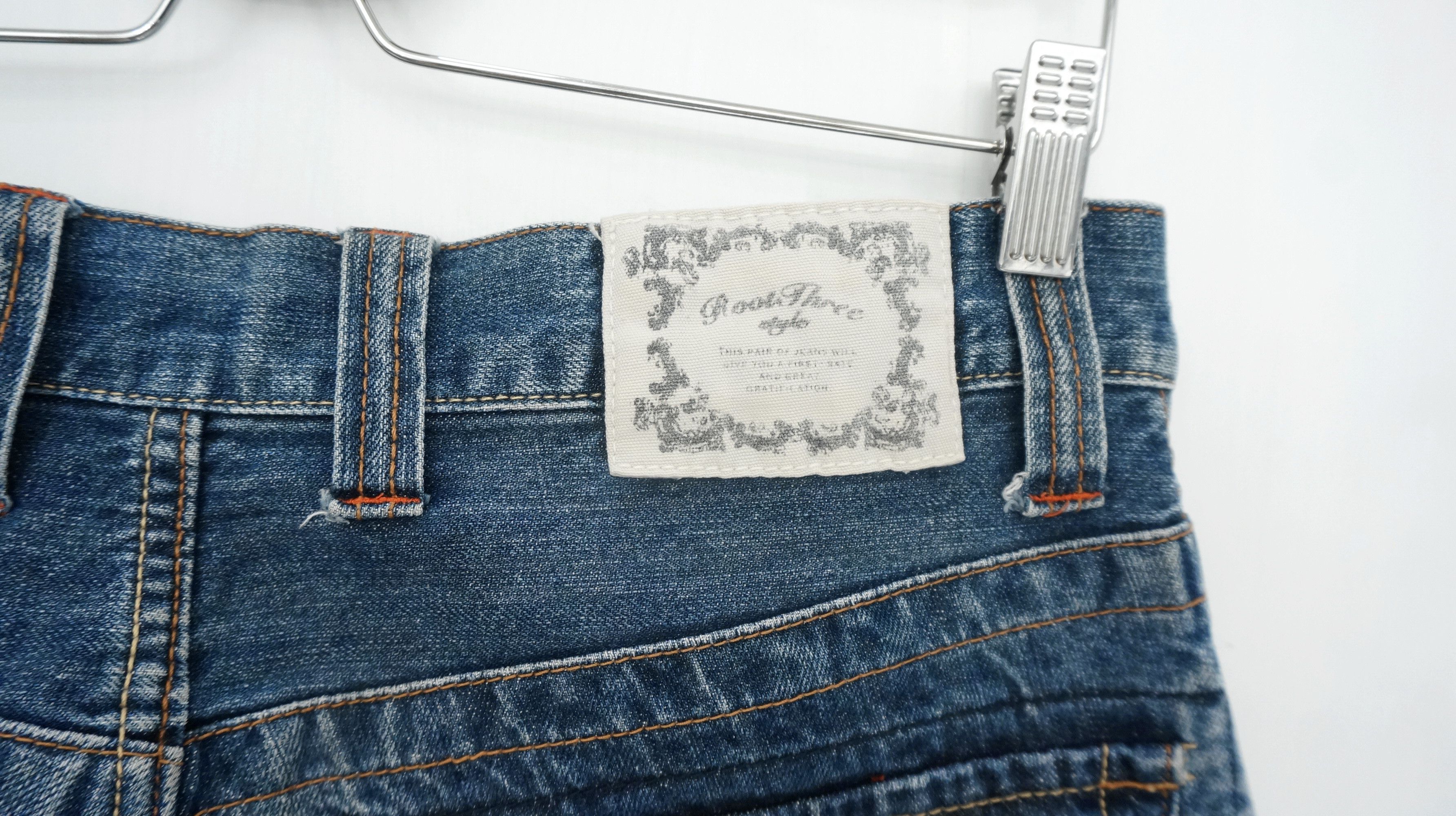 Japanese Brand Dope 🔥 ROOT THREE Acid Wash Distressed Jeans Size US 32 / EU 48 - 14 Thumbnail