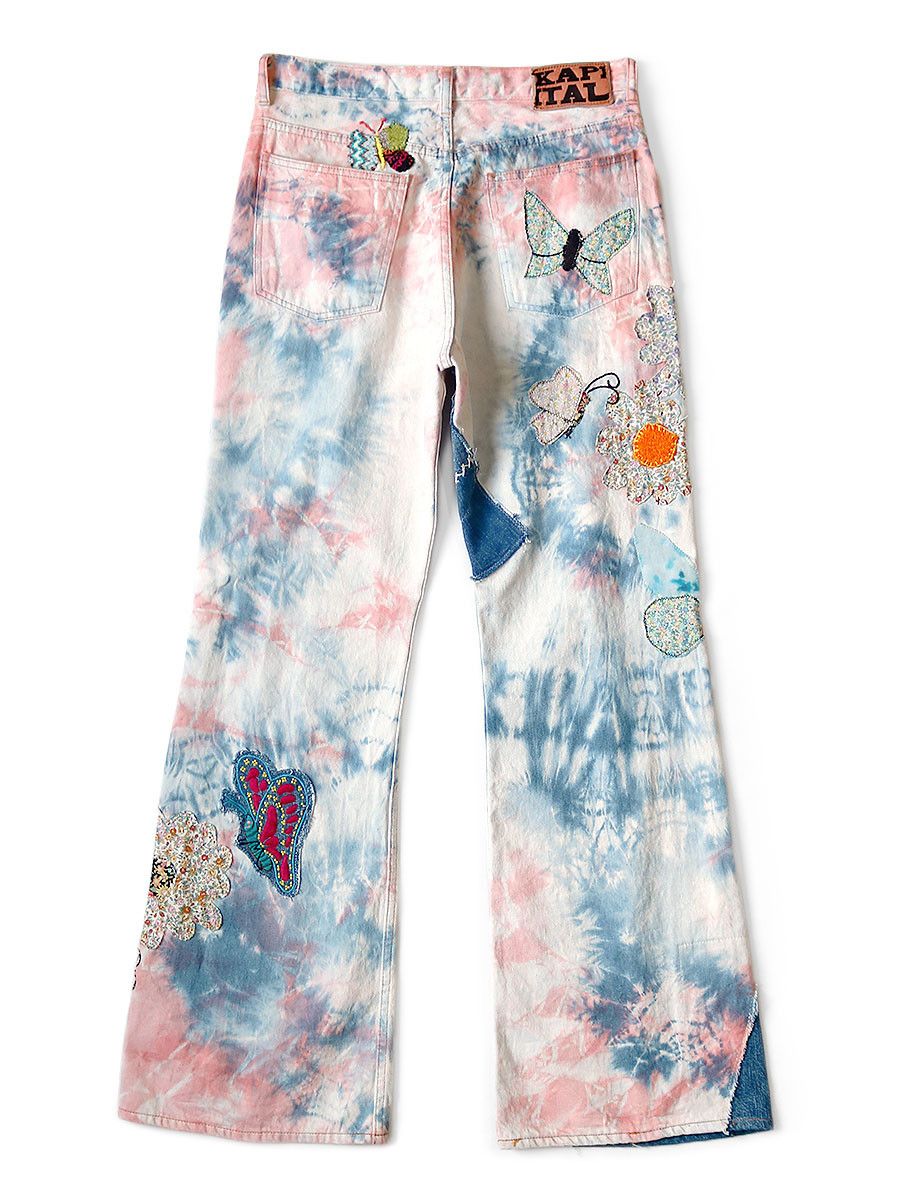 Kapital Kapital 12.5oz Crazy Papillon flared jeans denim tie dye 30 Size US 30 / EU 46 - 9 Thumbnail