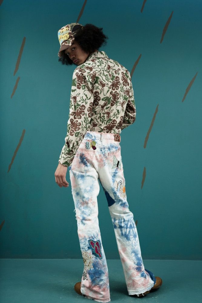Kapital Kapital 12.5oz Crazy Papillon flared jeans denim tie dye 30 Size US 30 / EU 46 - 17 Thumbnail