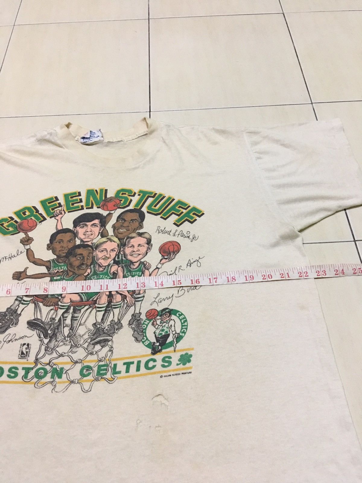 NBA × Vintage Vintage Green Stuff Boston Celtic NBA Shirt Size US XL / EU 56 / 4 - 9 Thumbnail