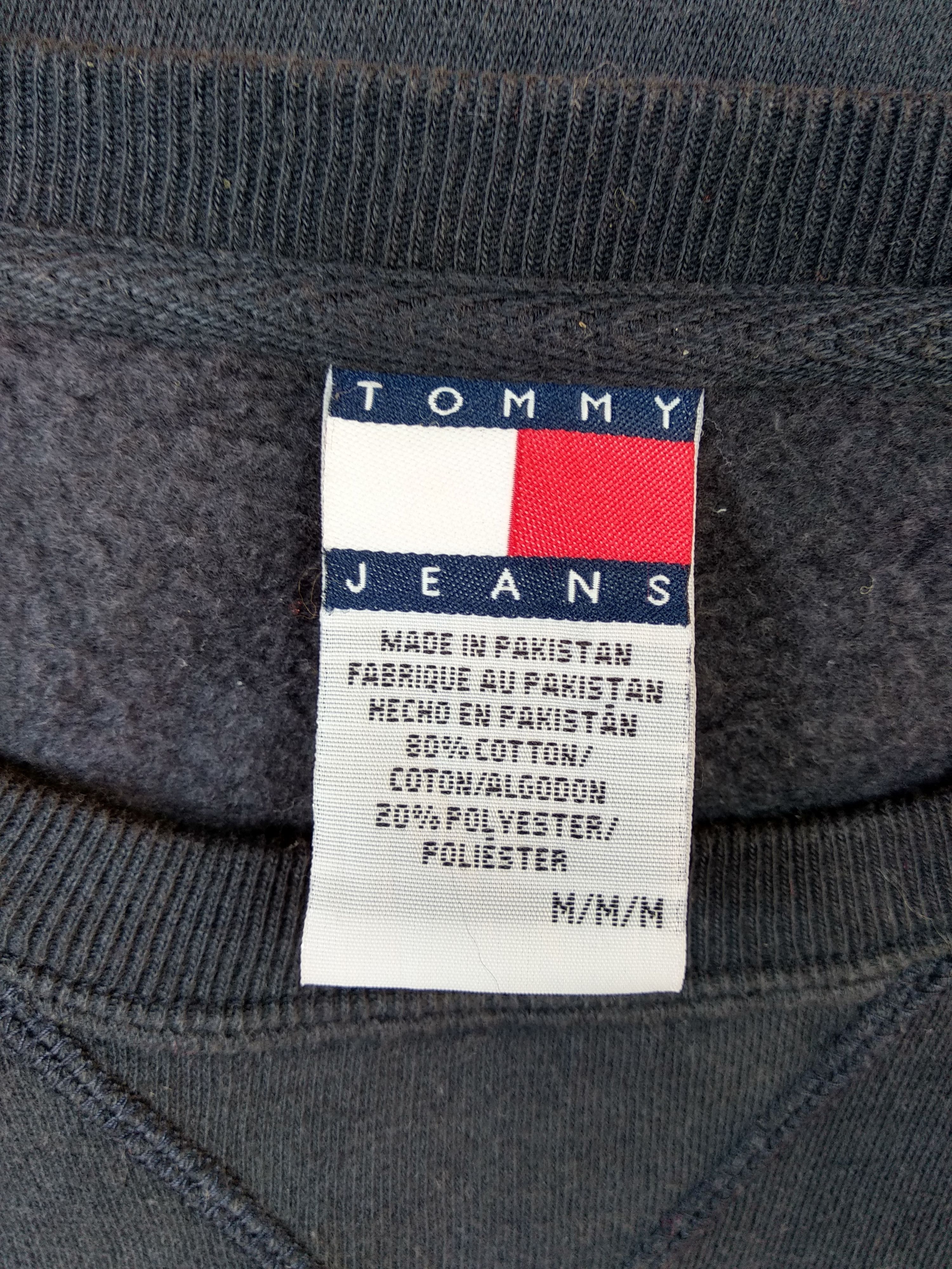 Tommy Hilfiger Vintage Tommy Jeans Spell Out Sweatshirt/Size M/Dark Blue Size US M / EU 48-50 / 2 - 5 Thumbnail